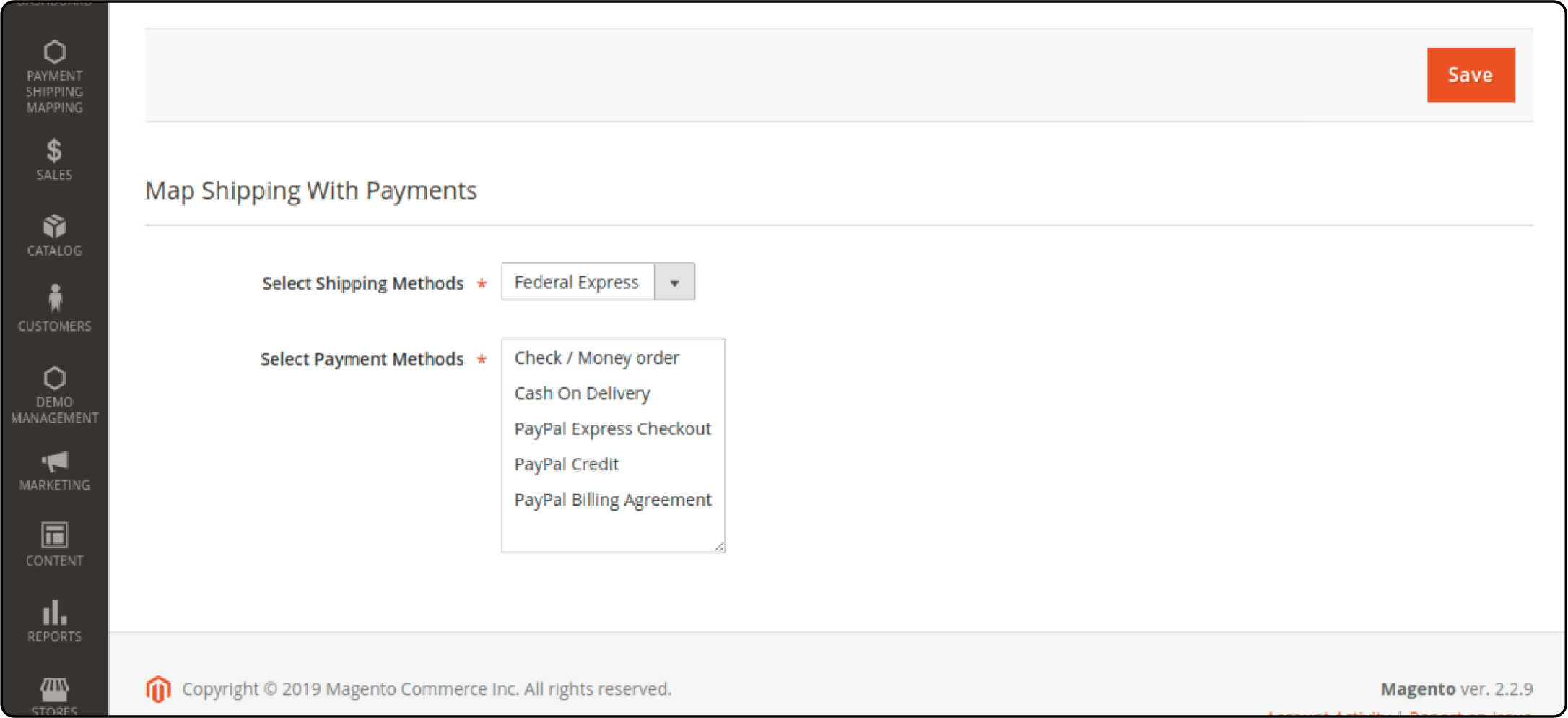 Add Mapping in Magento 2 Payment Restrictions