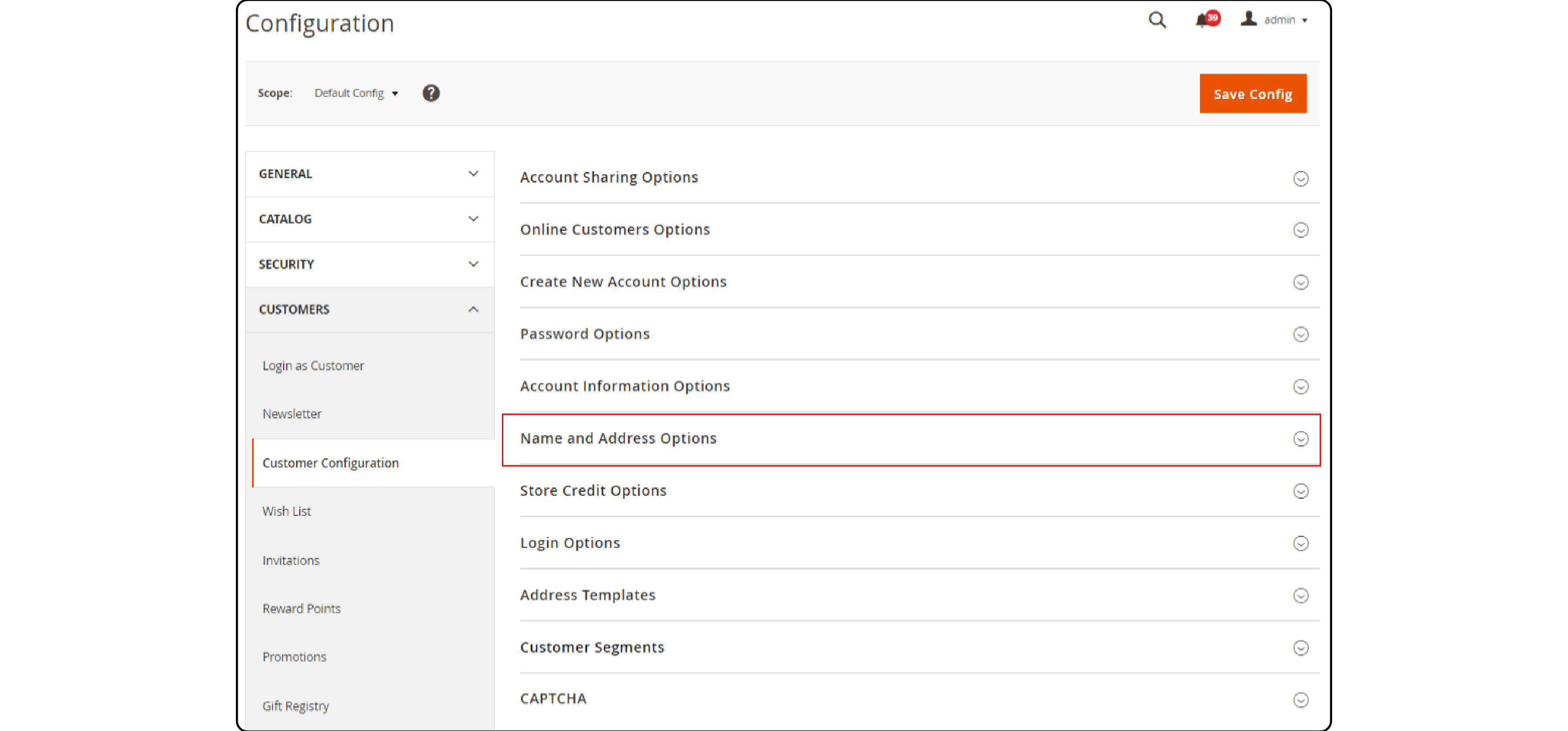 Step 5: Expand Name and Address Options