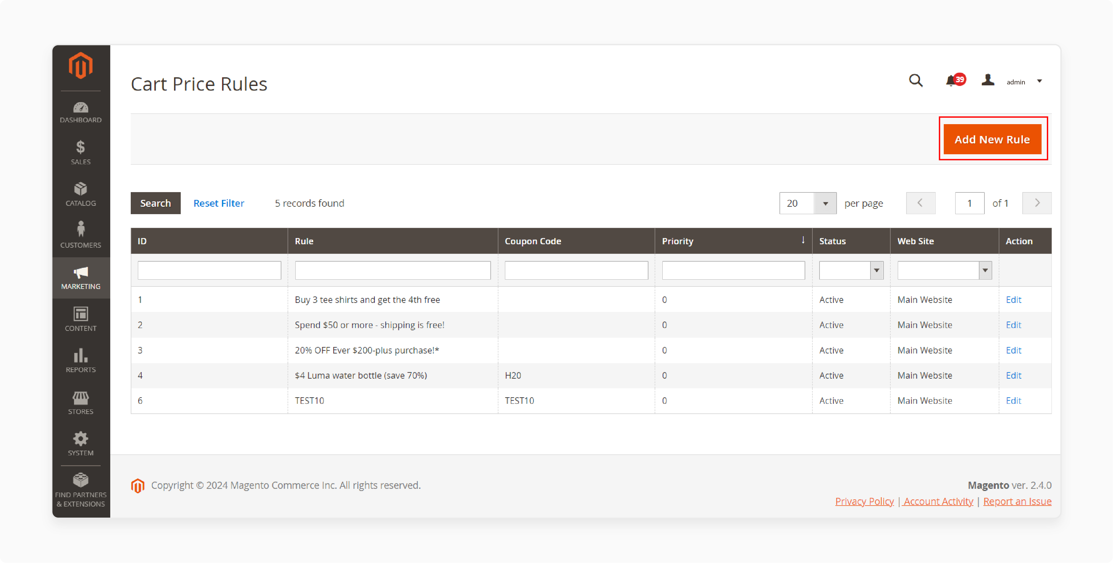Buy X Get Y Free Promotions Create a New Rule in Magento 2 Backend