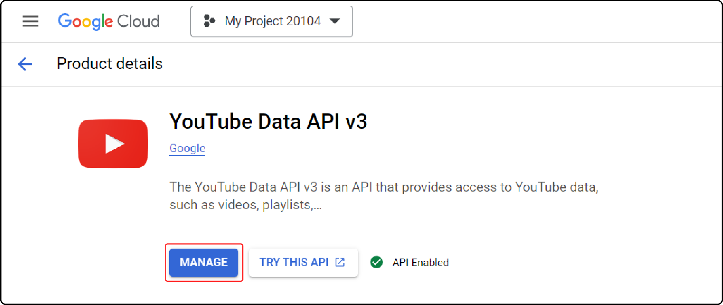 Manage Magento 2 YouTube API Key