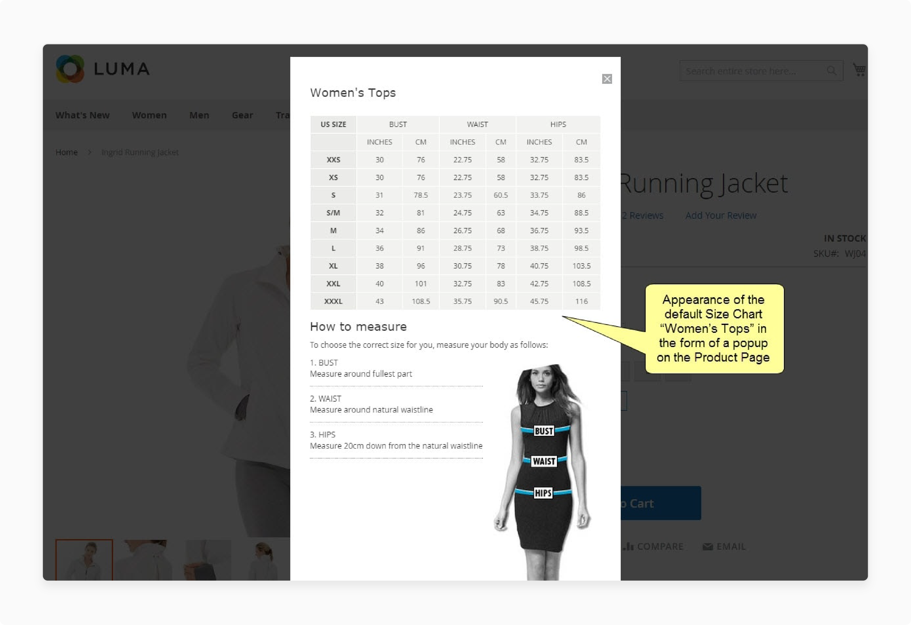 Definition of Magento 2 Size Chart