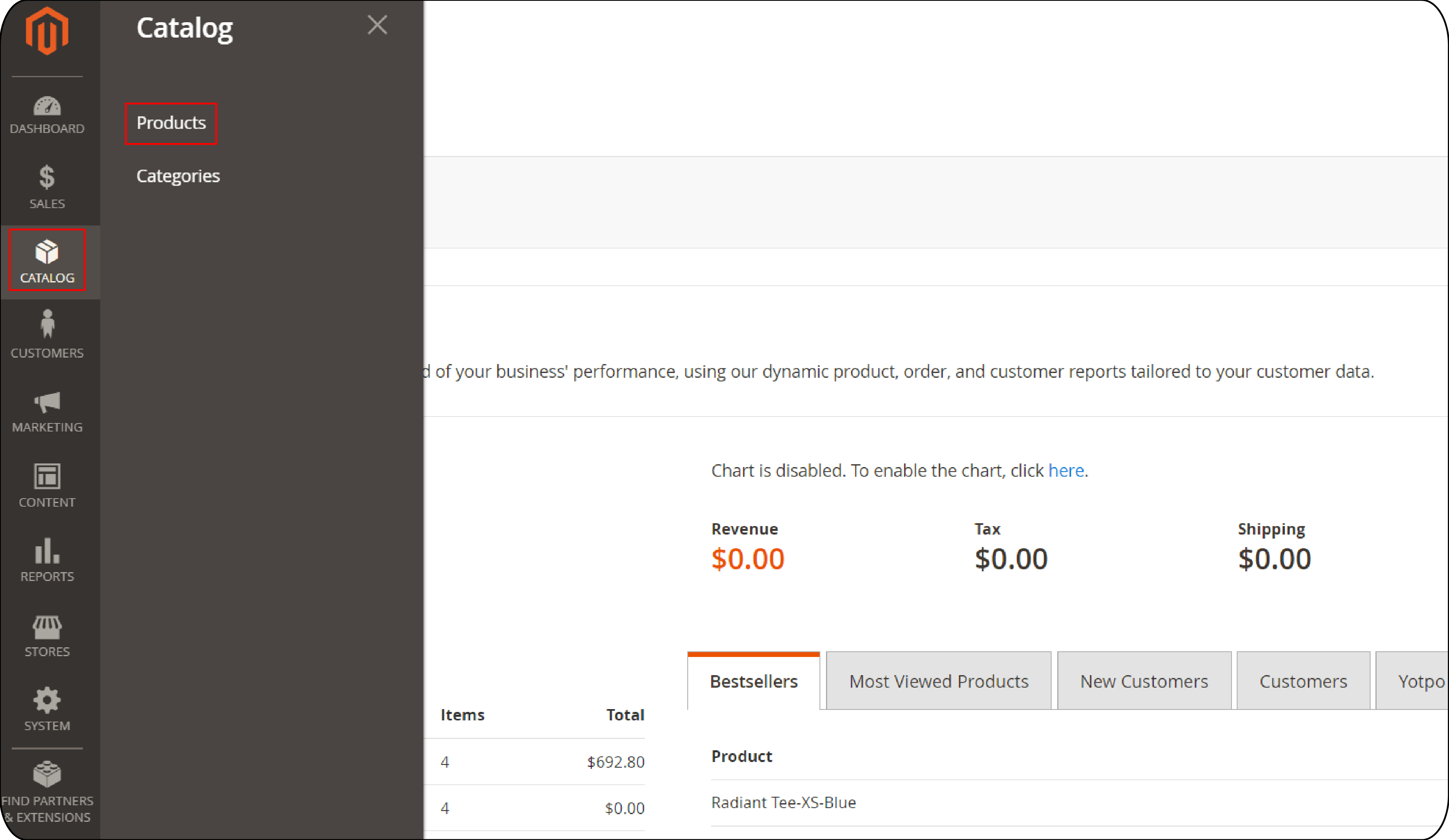 Navigating products to verify Magento catalog sync issue