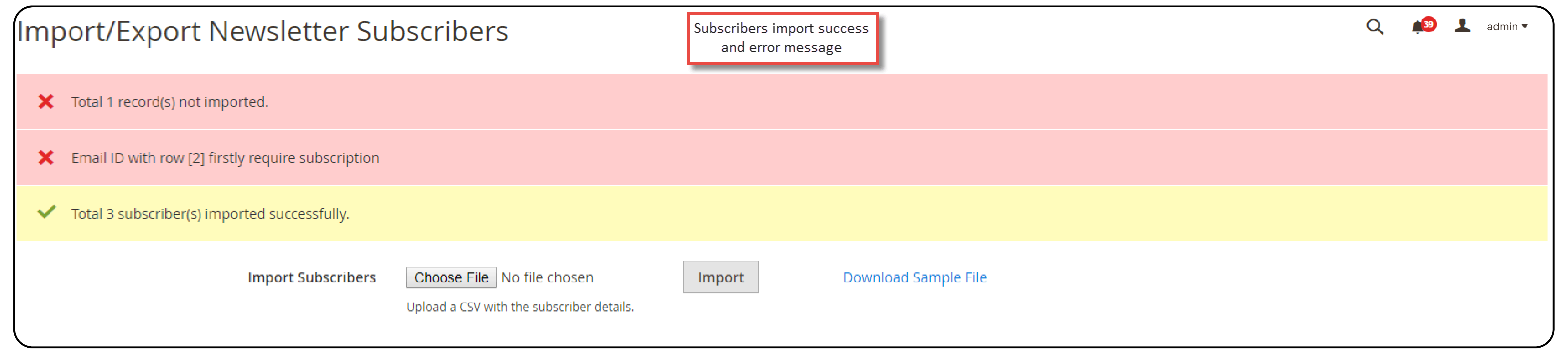 Magento 2 Import Export Newsletter Subscribers Extension status
