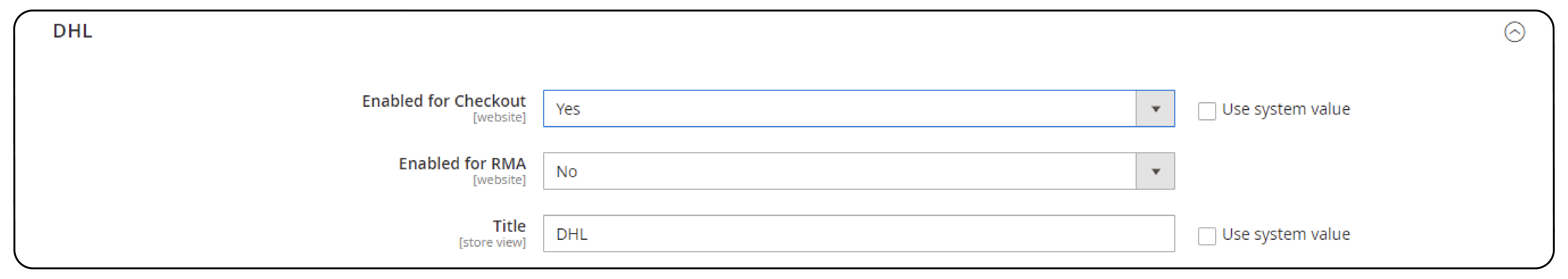 Image shows Setting Up DHL Shipping in Magento 2-Step 4