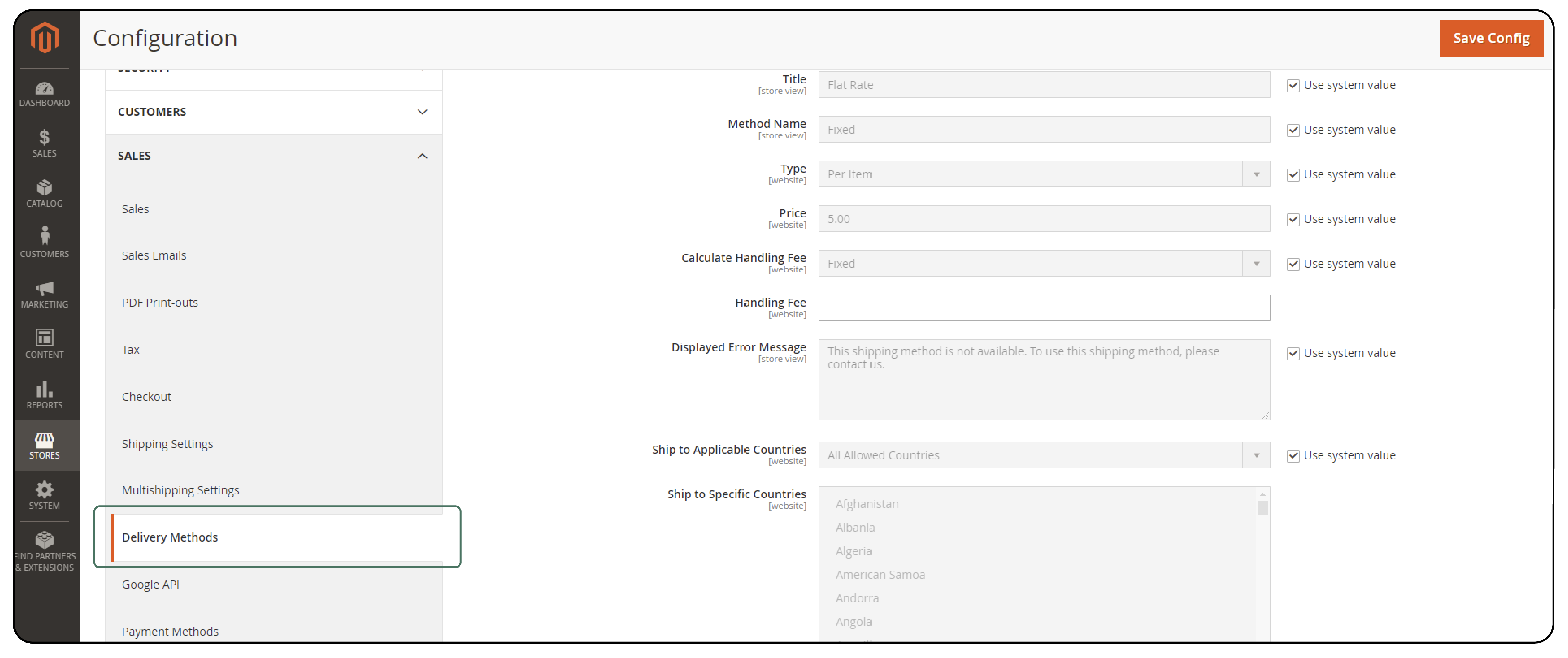 Image shows Setting Up DHL Shipping in Magento 2-Step 2