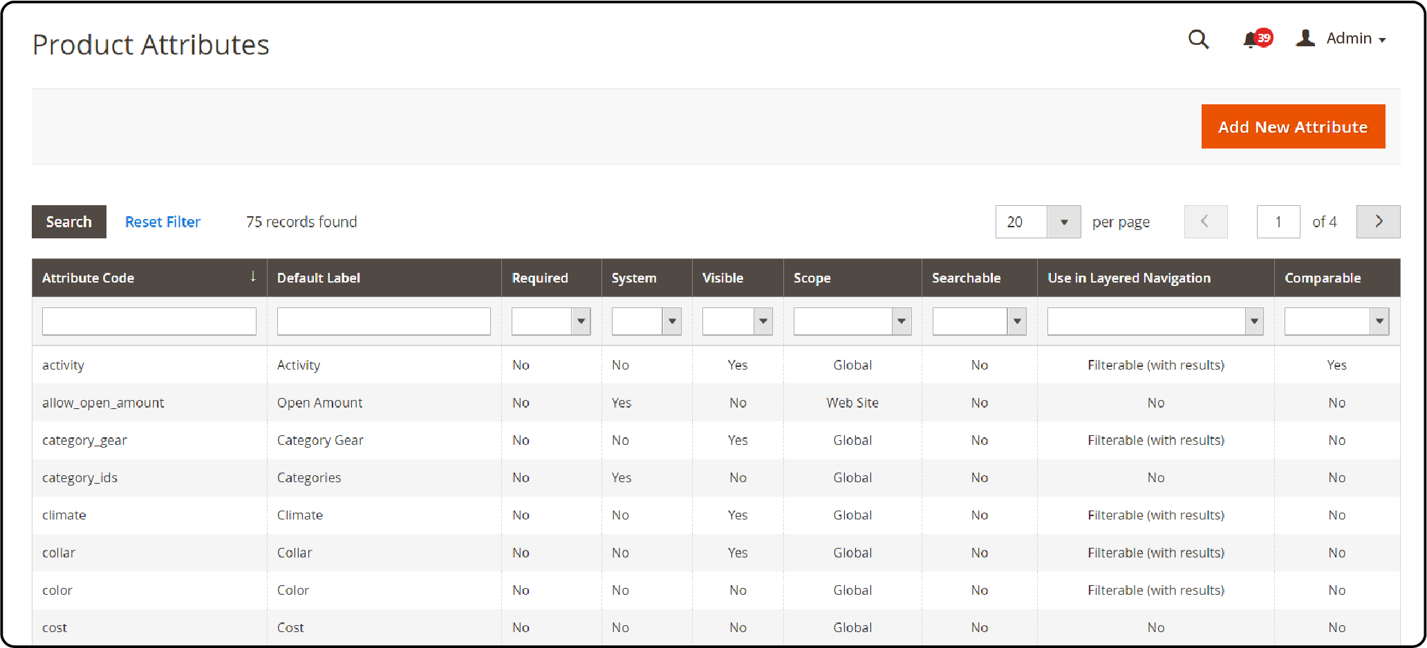 Editing a product attribute in Magento 2 to set search weights