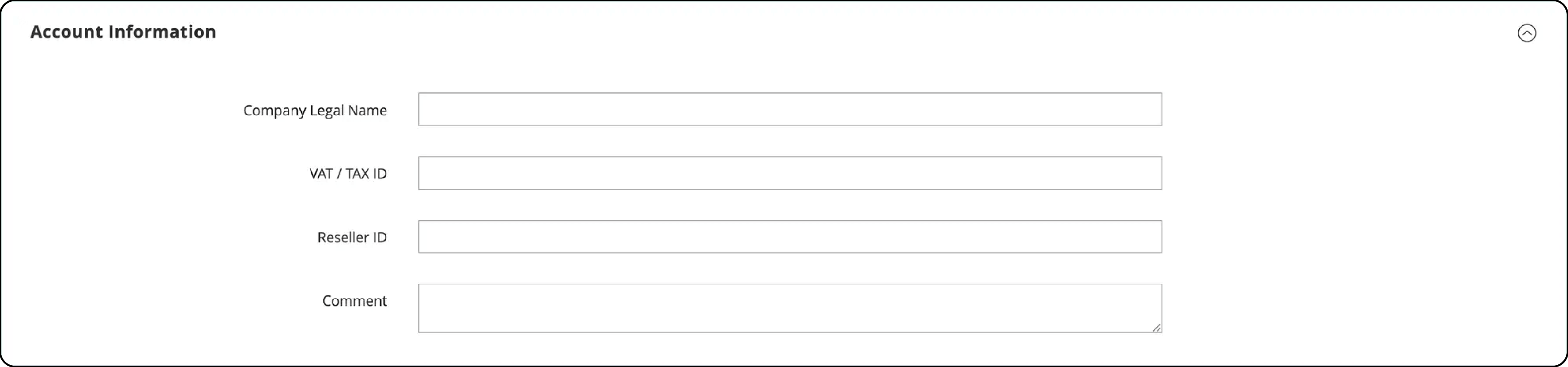 Method 2 Merchants create the account from Admin-Account Information