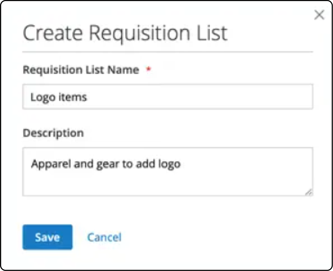 Details for Magento 2 b2b requisition lists