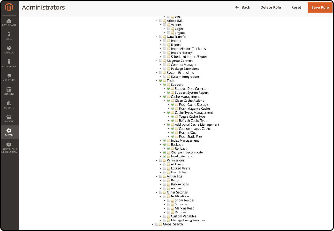 Accessing Magento 2 Cache Management