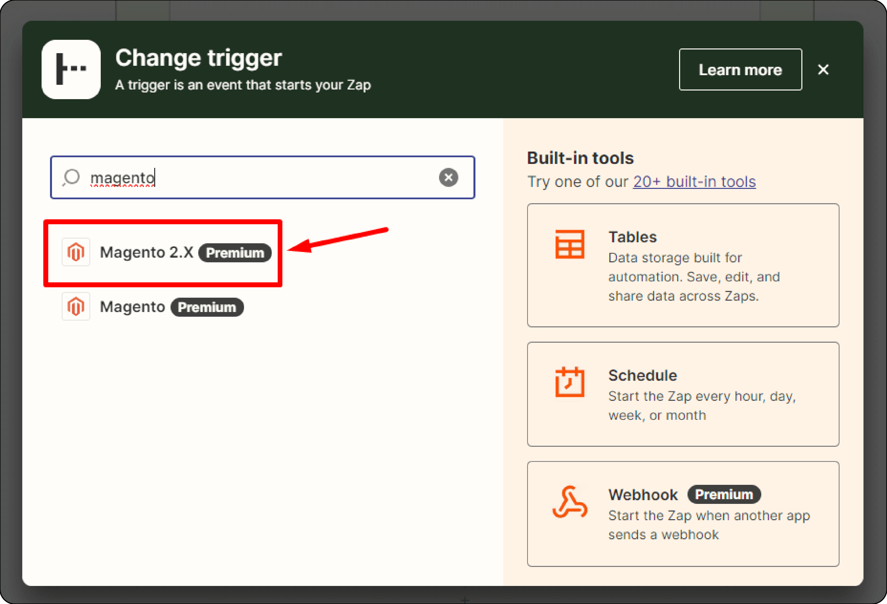 Selecting Magento 2.x in Magento Marketo