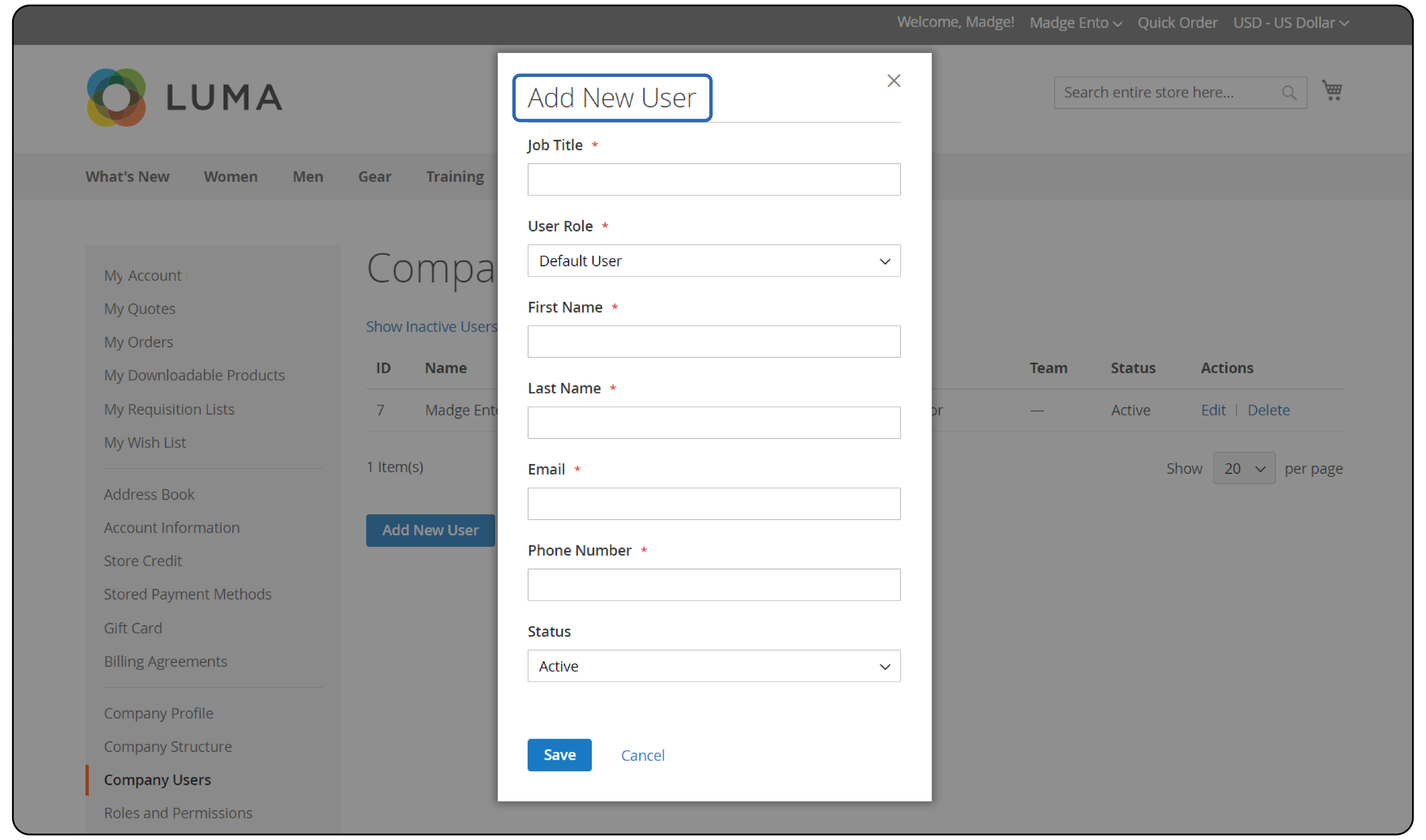 Steps to Configure Company User Settings in Magento 2-Add Company Users-3