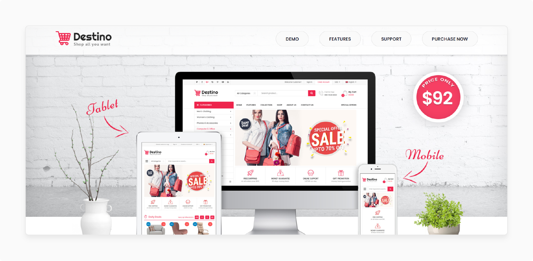 Destino Magento Web Hosting Theme