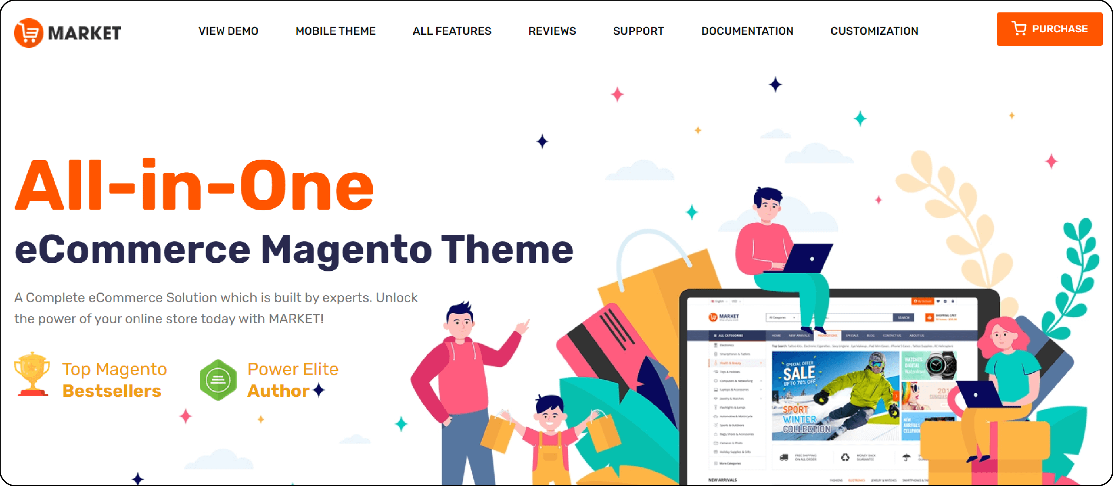 Market Magento Web Hosting Theme