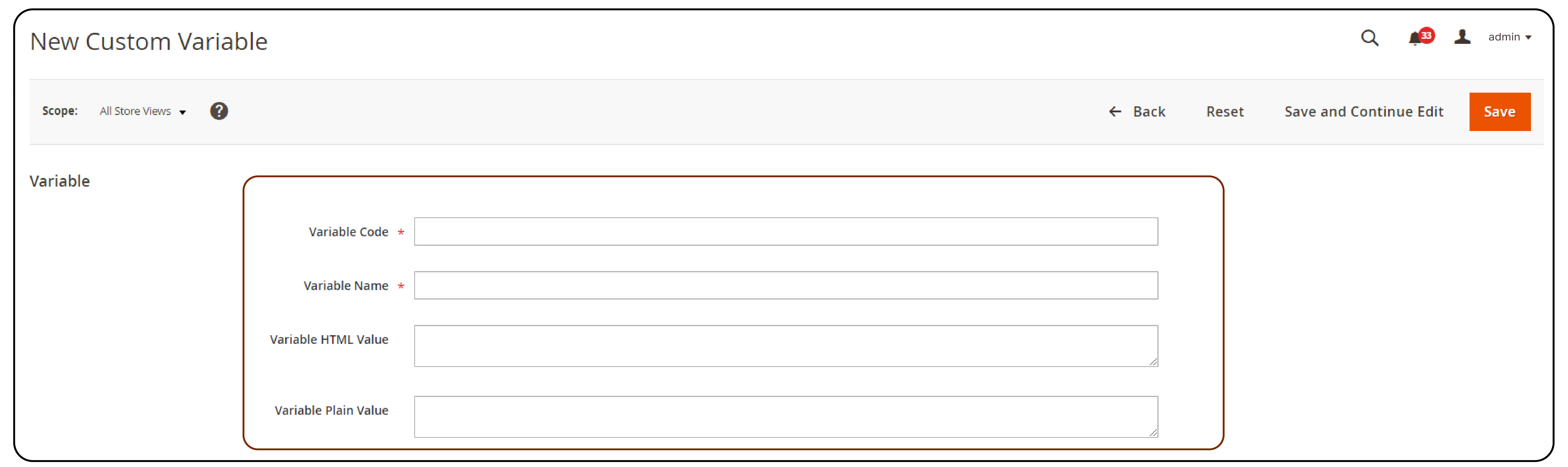 Configure the Variable