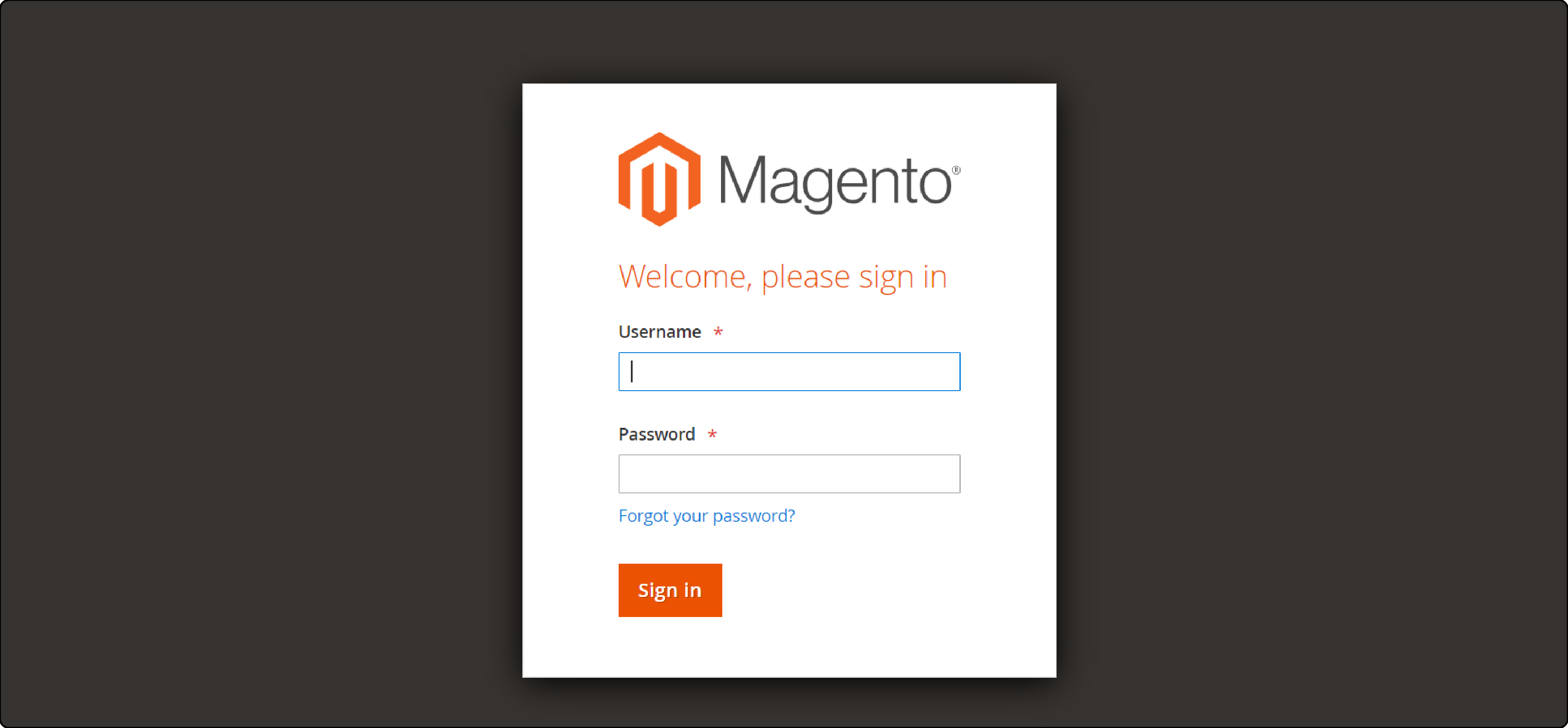 Log In for Magento Admin Notification