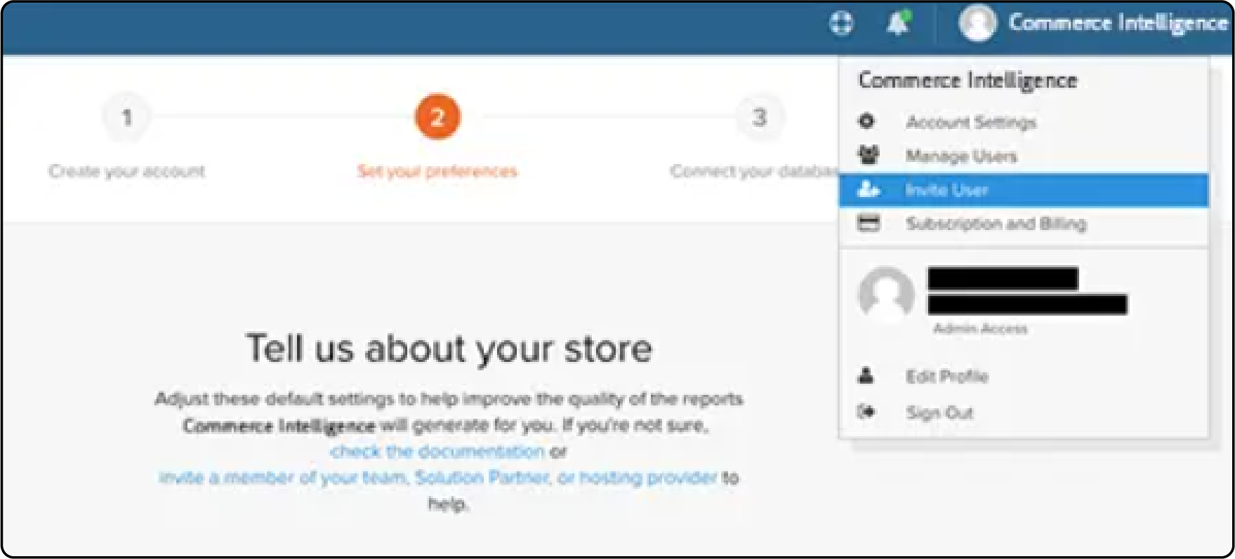 Add Users to Commerce Intelligence