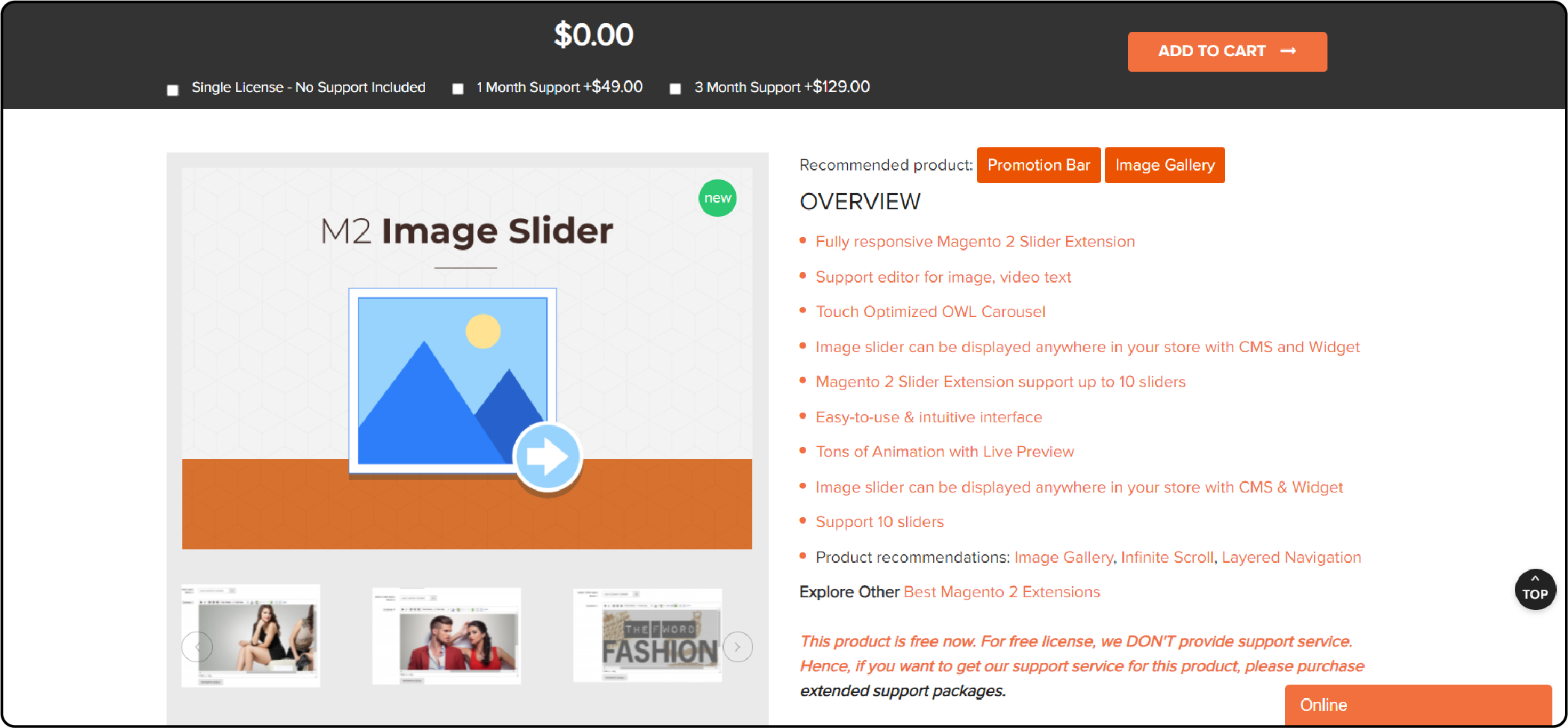 Magento 2 Image Slider Extension by Landofcoder