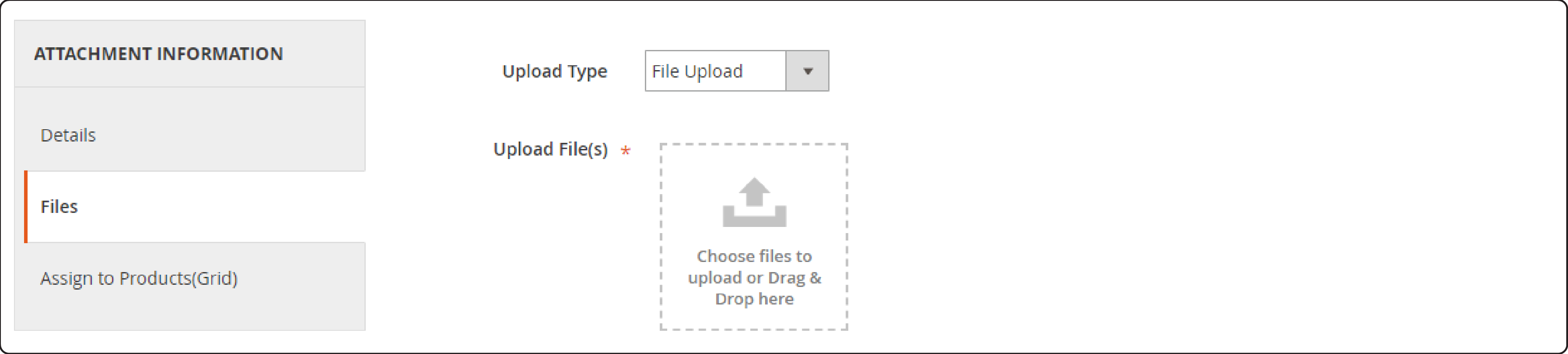 Upload files on Magento 2 product attachment extension