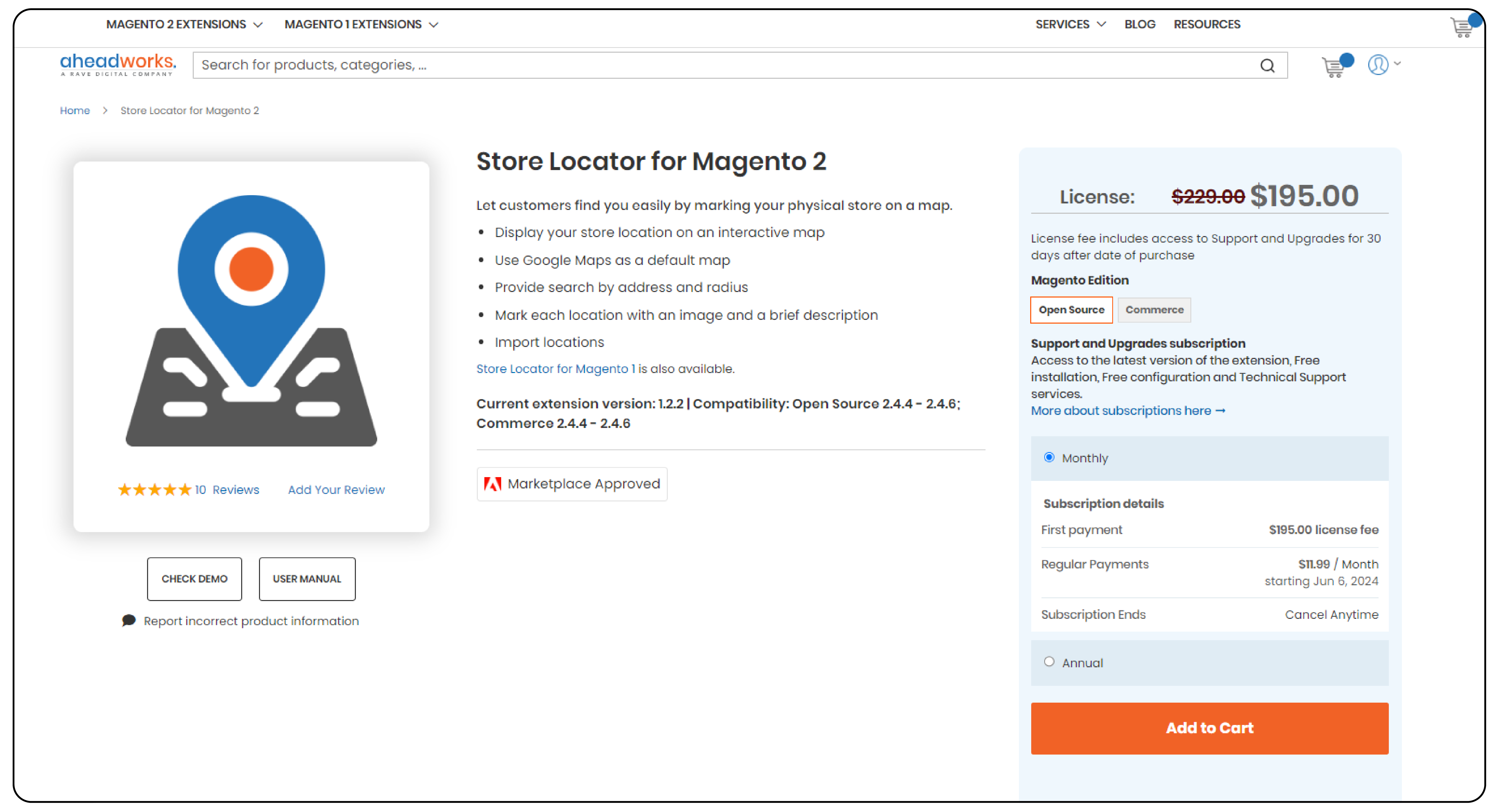 Aheadworks Store Locator for Magento 2