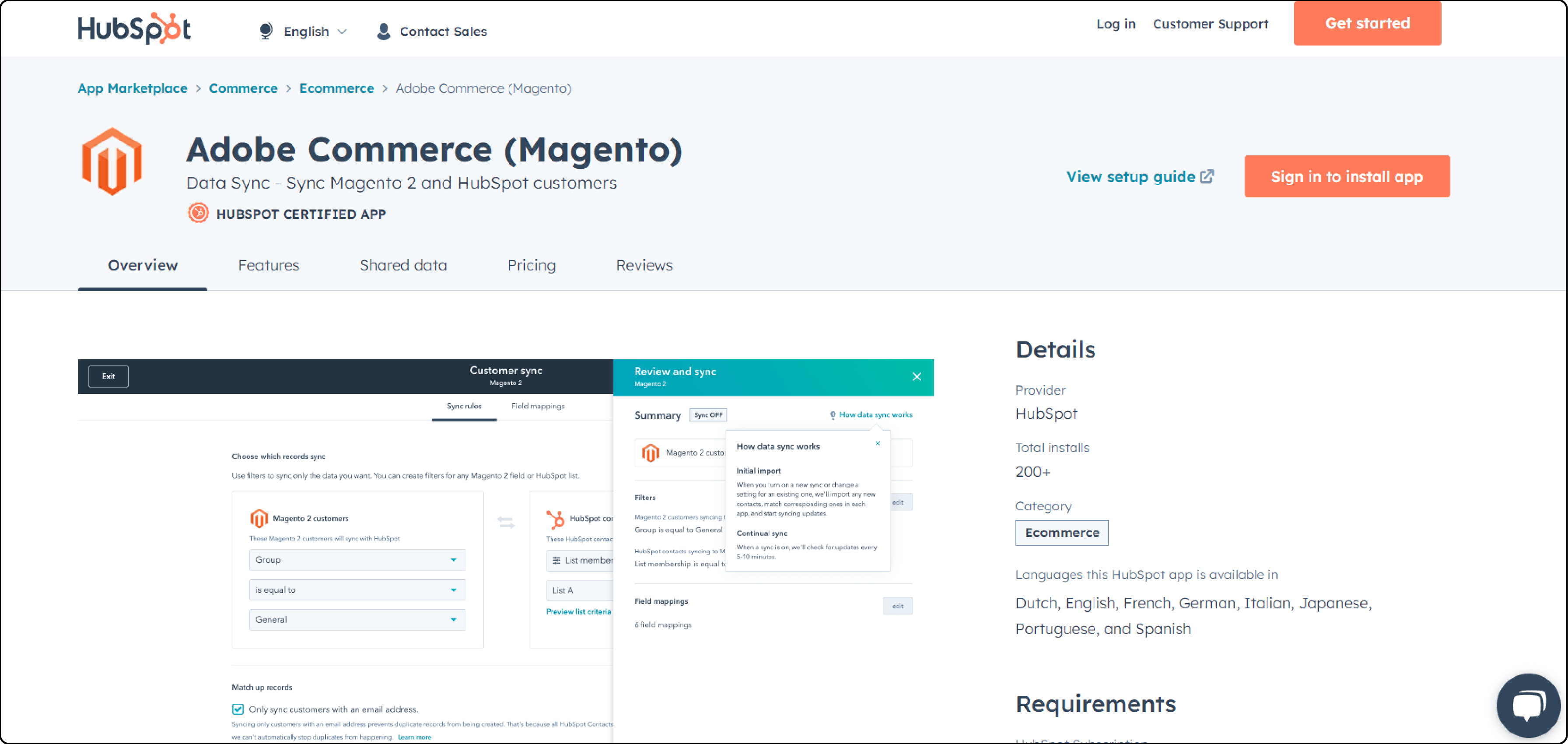 Magento 2 Data Sync by HubSpot
