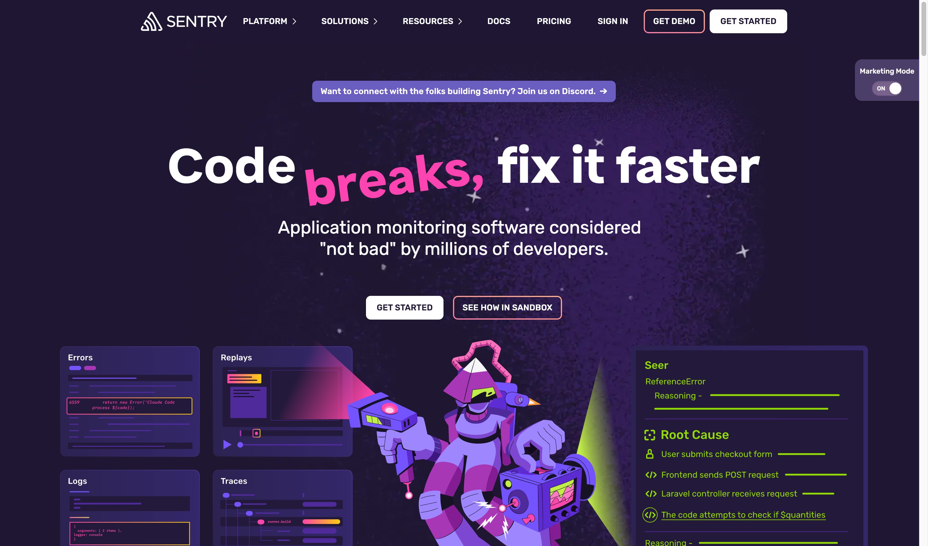 Sentry Error Tracking Platform