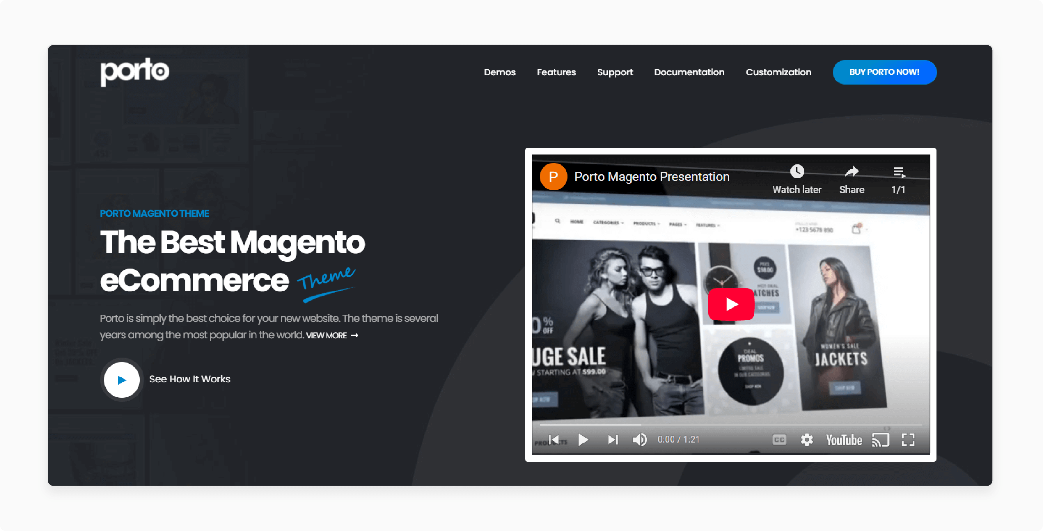 Porto Magento 2 theme offers premium UI and responsive layout for Adobe Commerce stores Porto Magento 2 Theme
