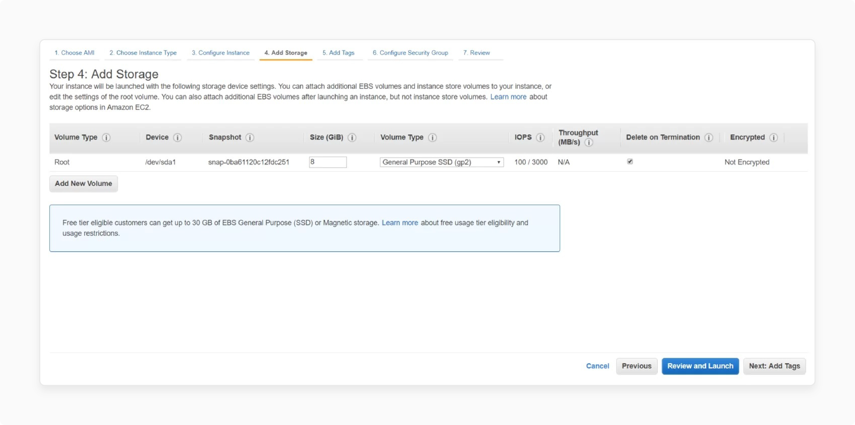 reviewing ec2 instance details before launching for magento 2