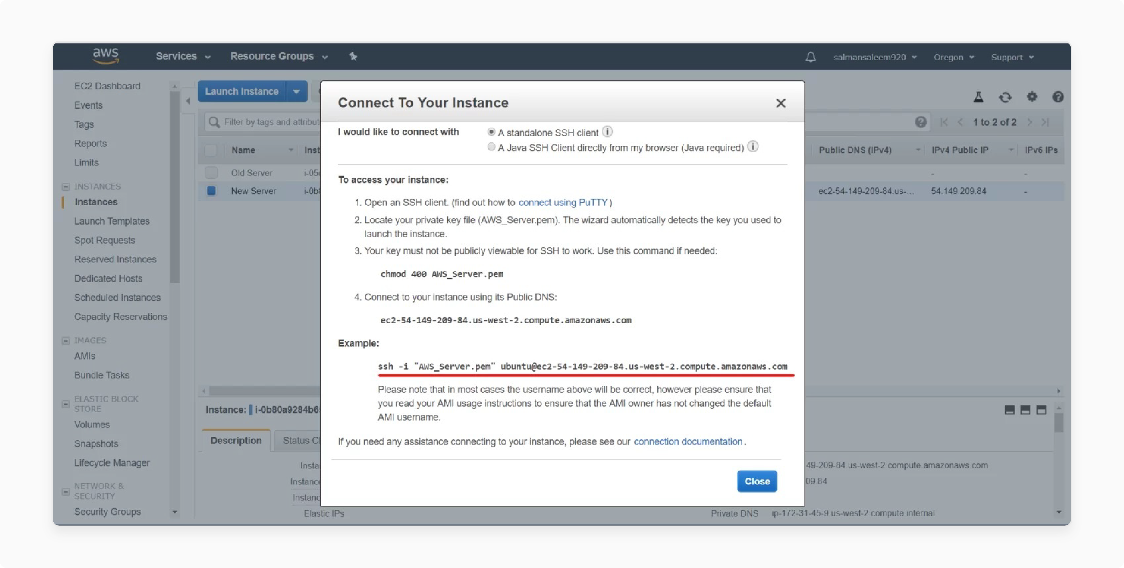 configuring ssh access to ec2 instance for magento 2 installation