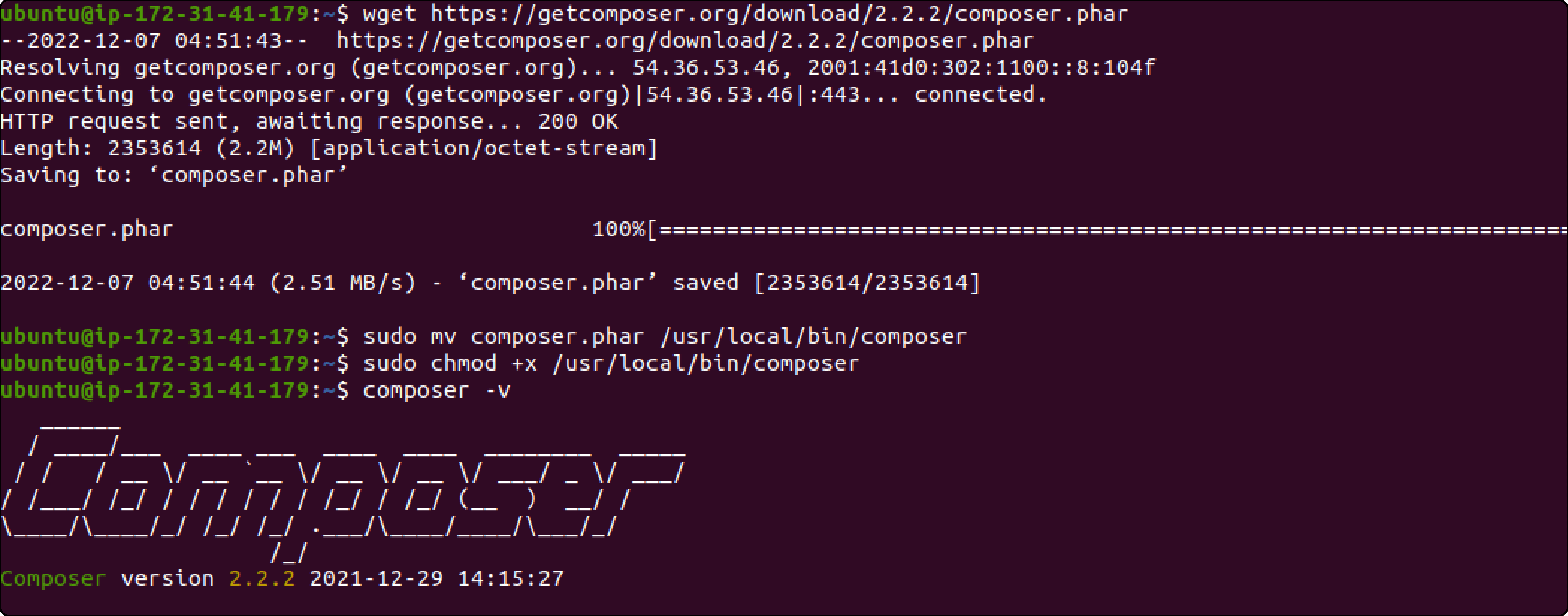 Step 5-Install Composer