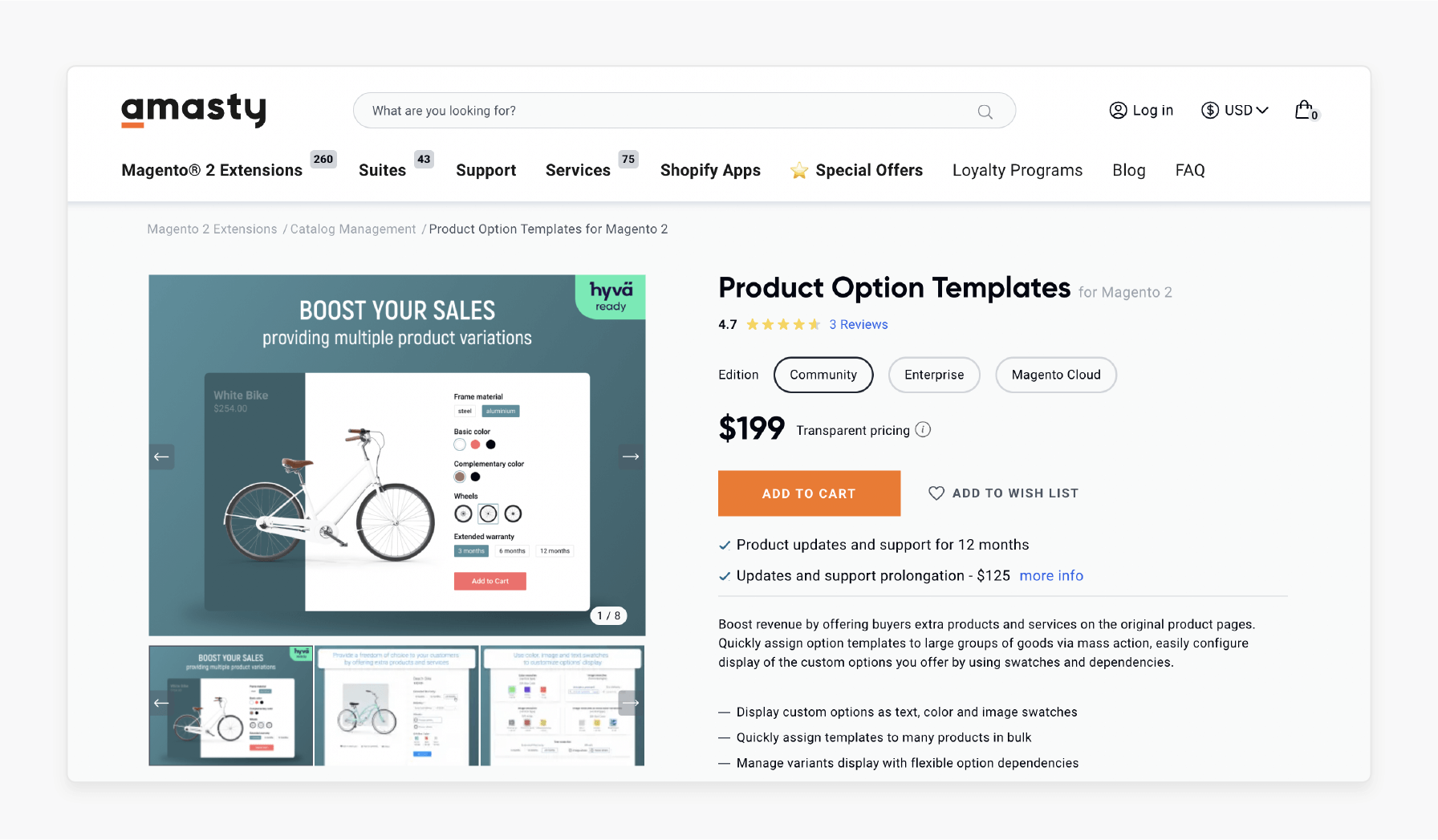 custom options templates extension for magento 2 for advanced product option management