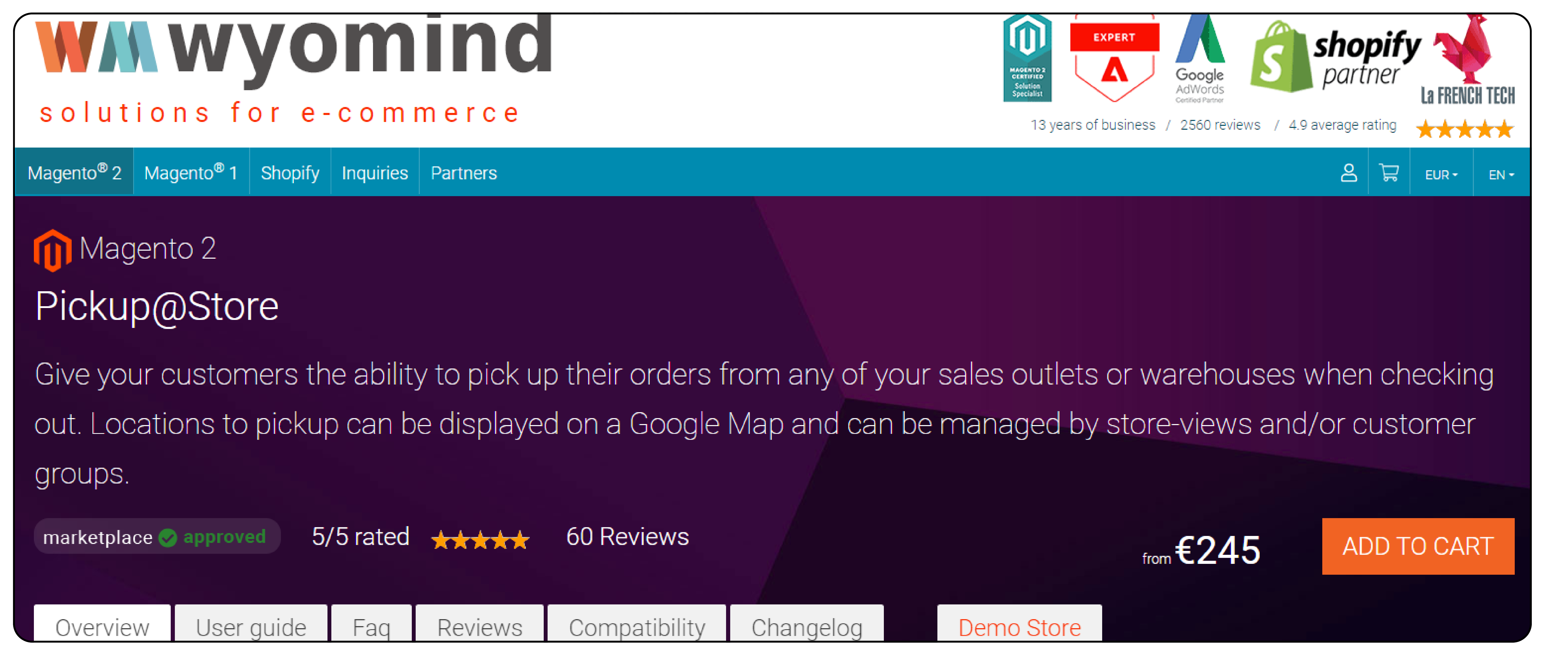 Magento 2 Pickup@Store - Wyomind