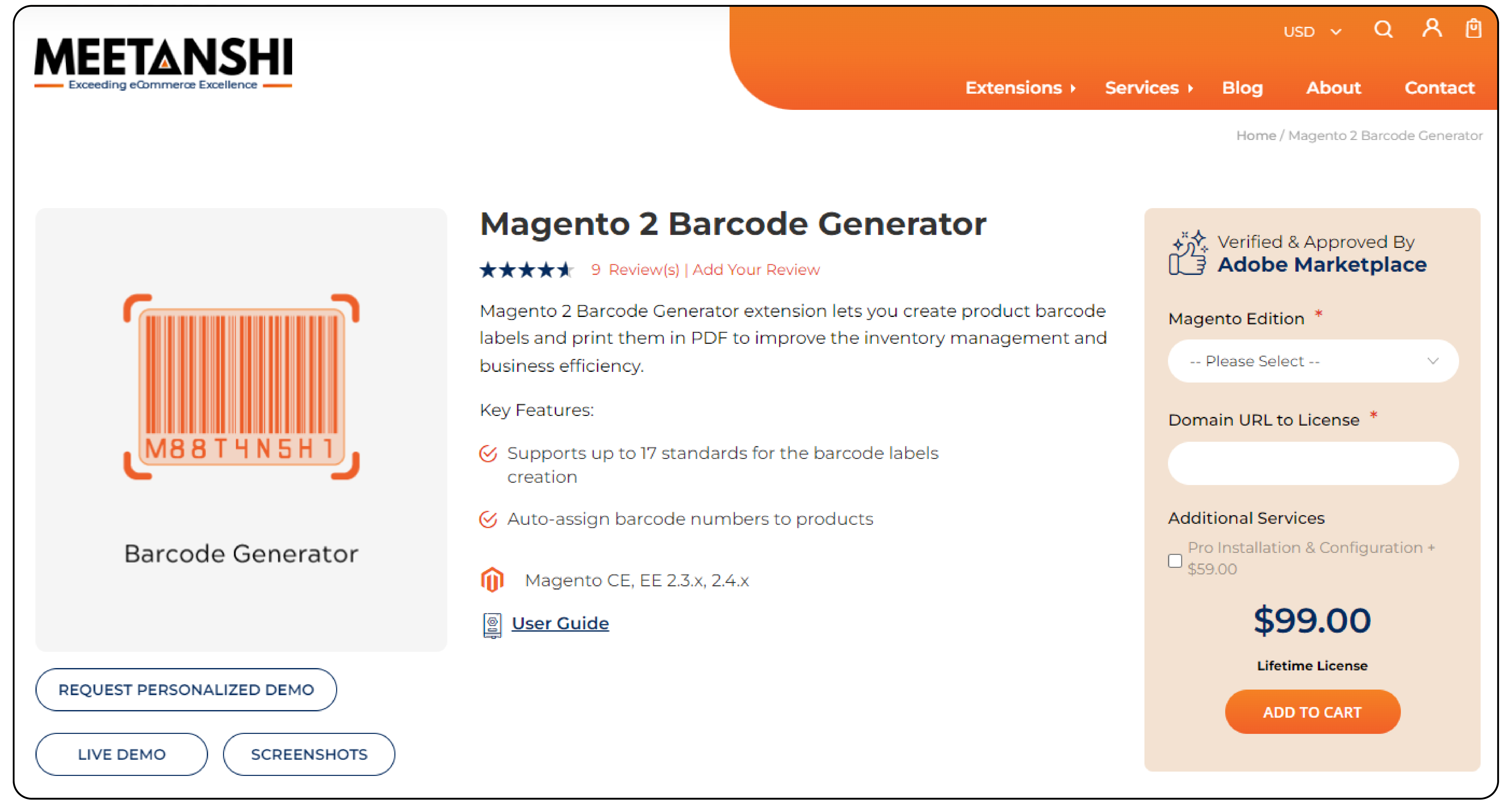 Meetanshi Magento 2 Barcode