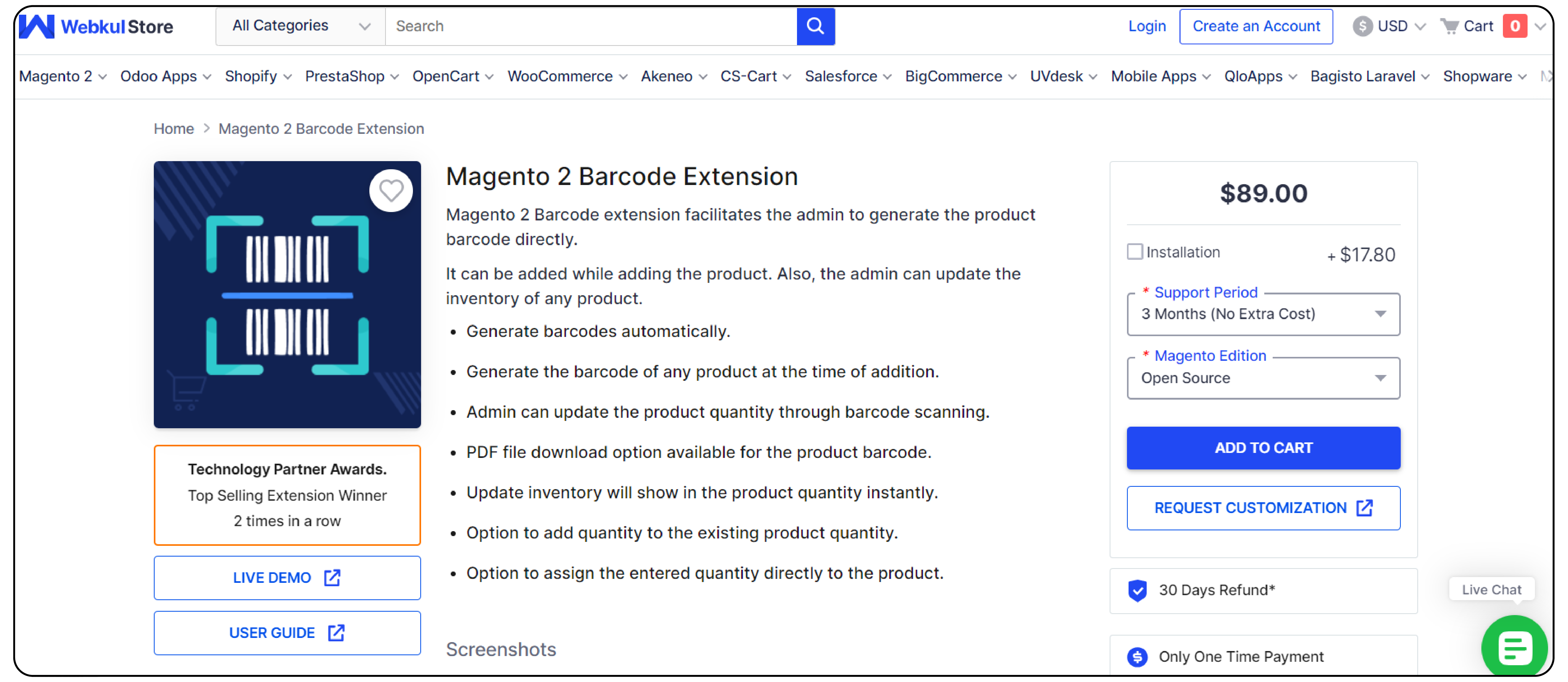 Webkul Magento 2 Barcode