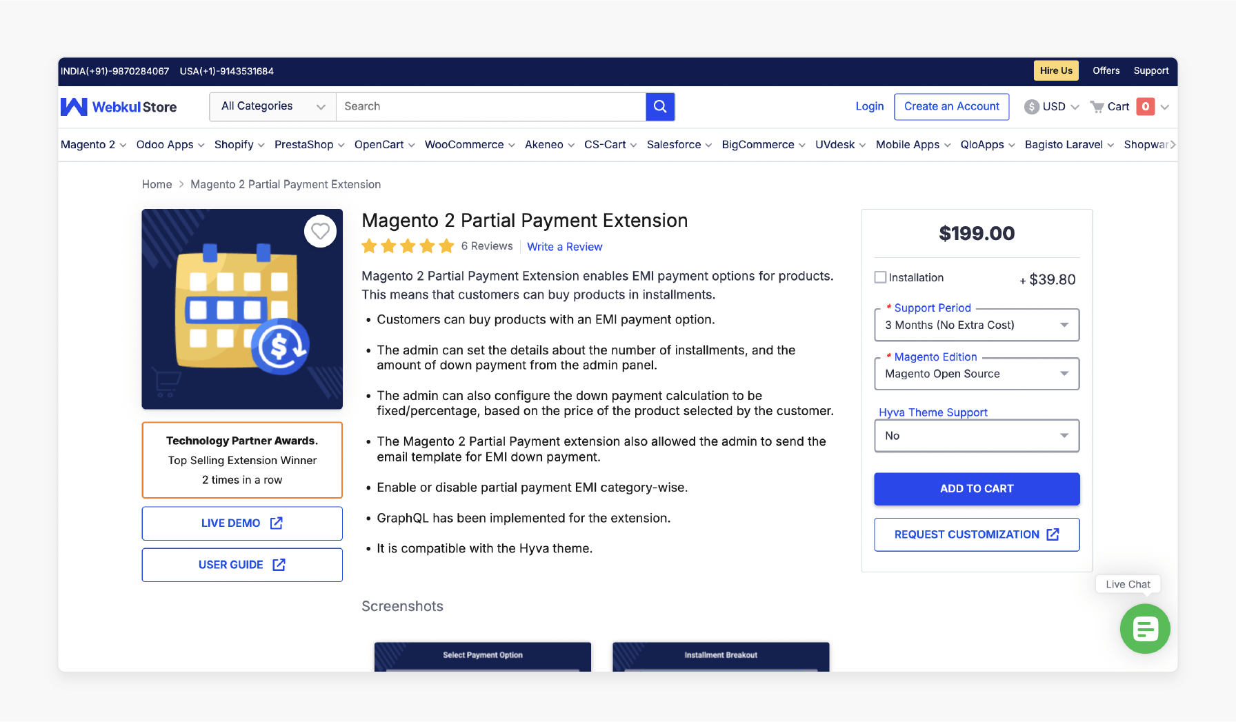 Webkul Magento 2 Partial Payment Extension