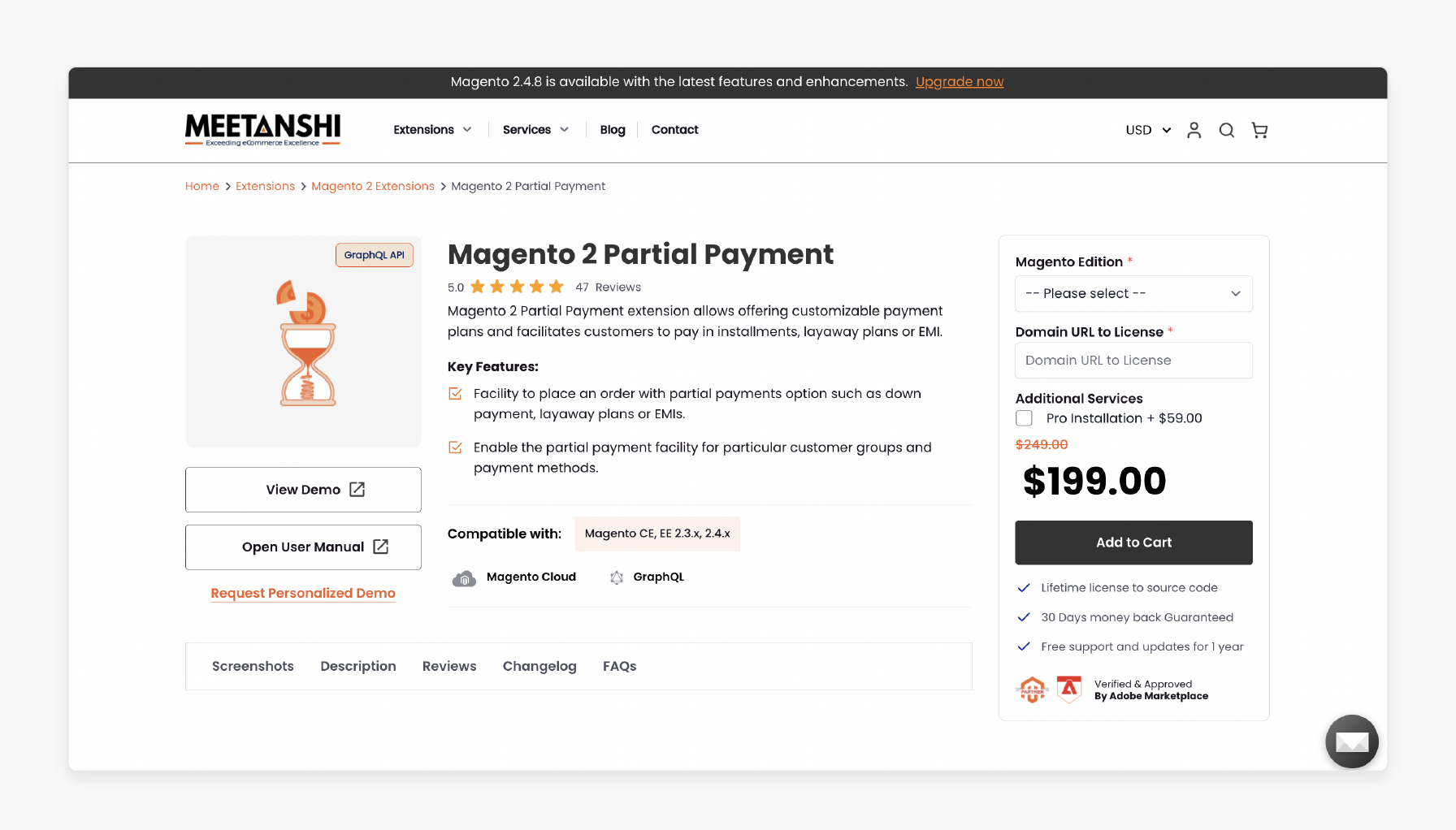 Meetanshi Magento 2 Partial Payment Extension