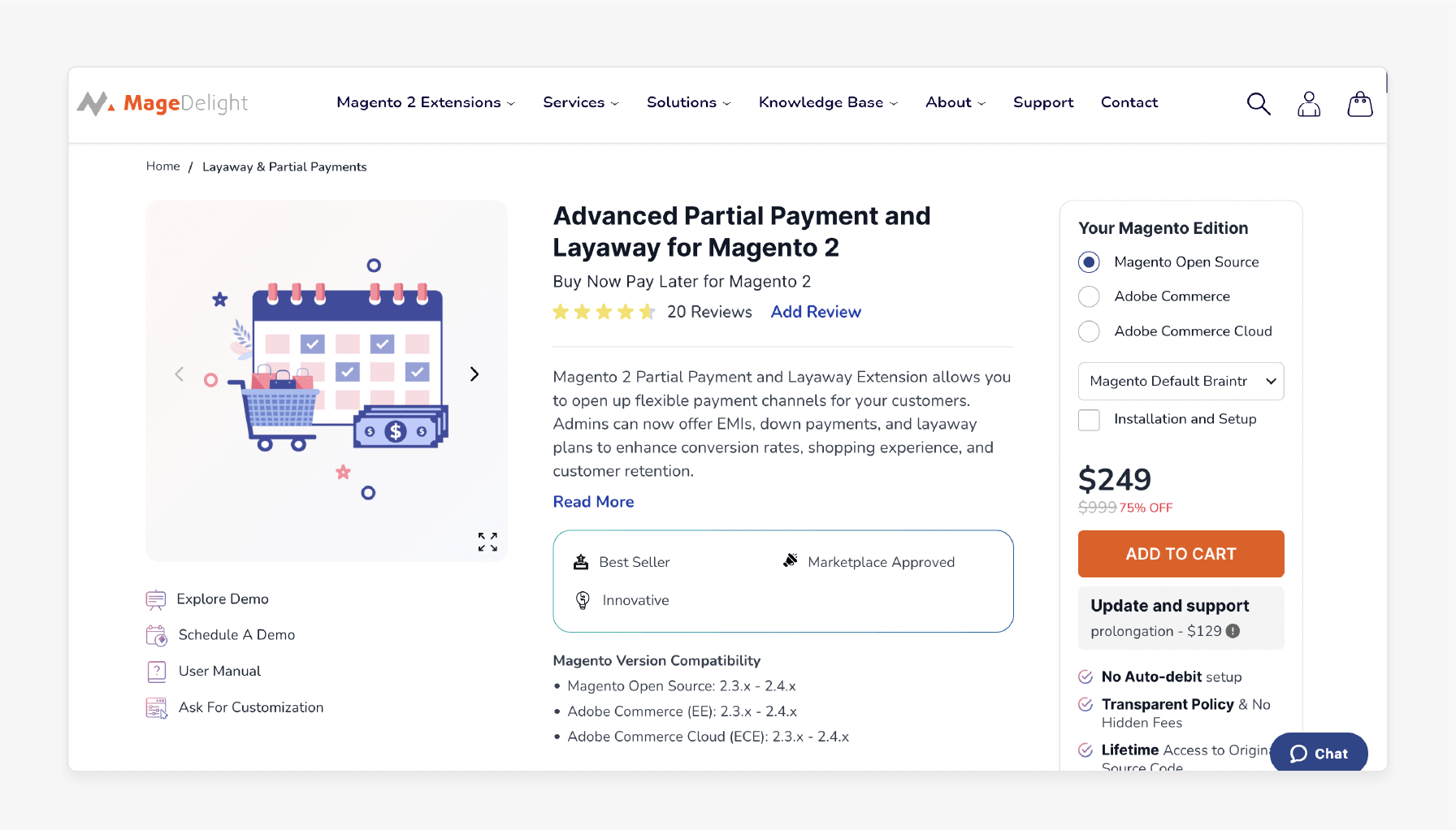 MageDelight Magento 2 Partial Payment Extension