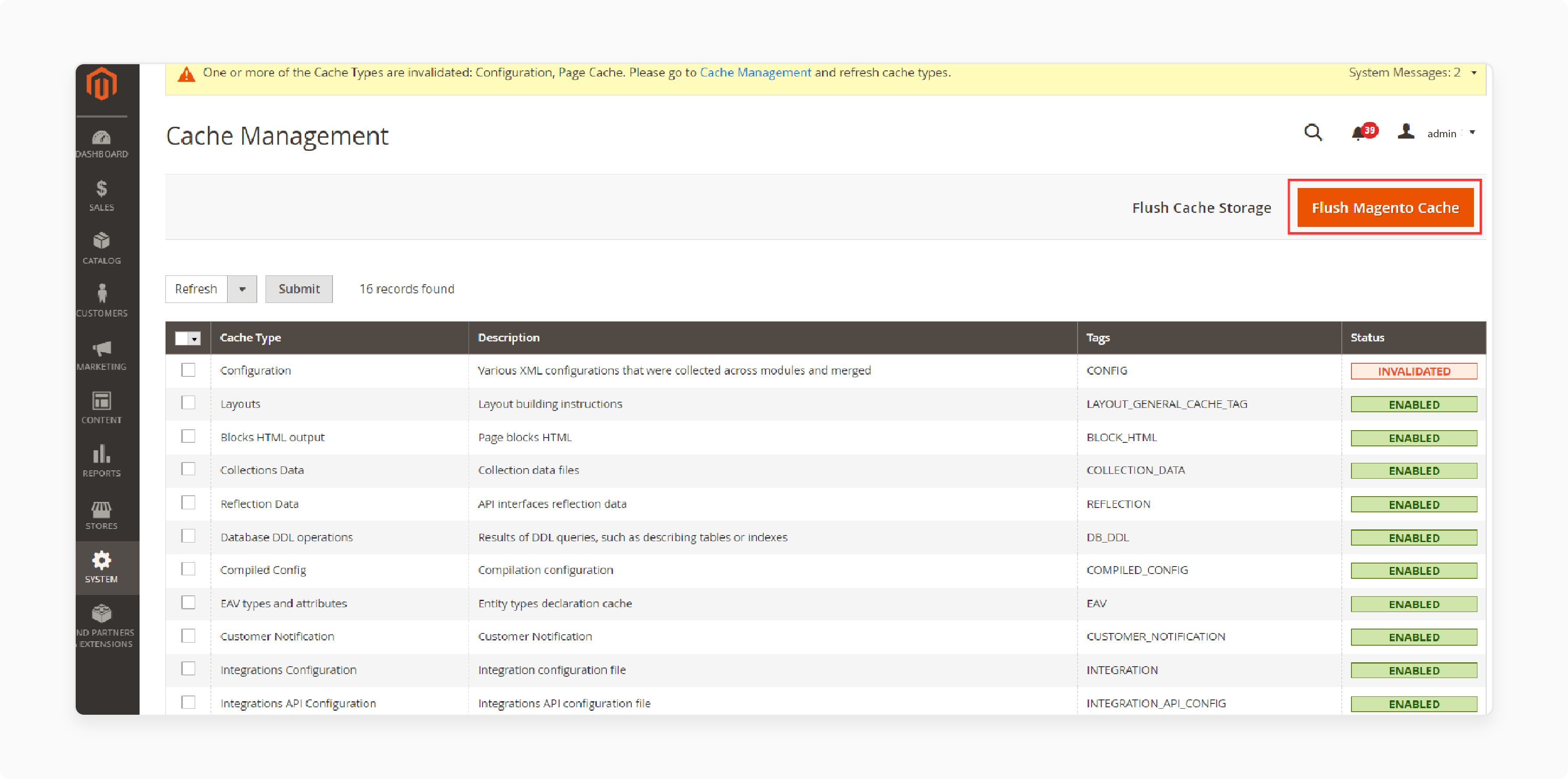 Clearing Cache in Magento 2 Amazon S3
