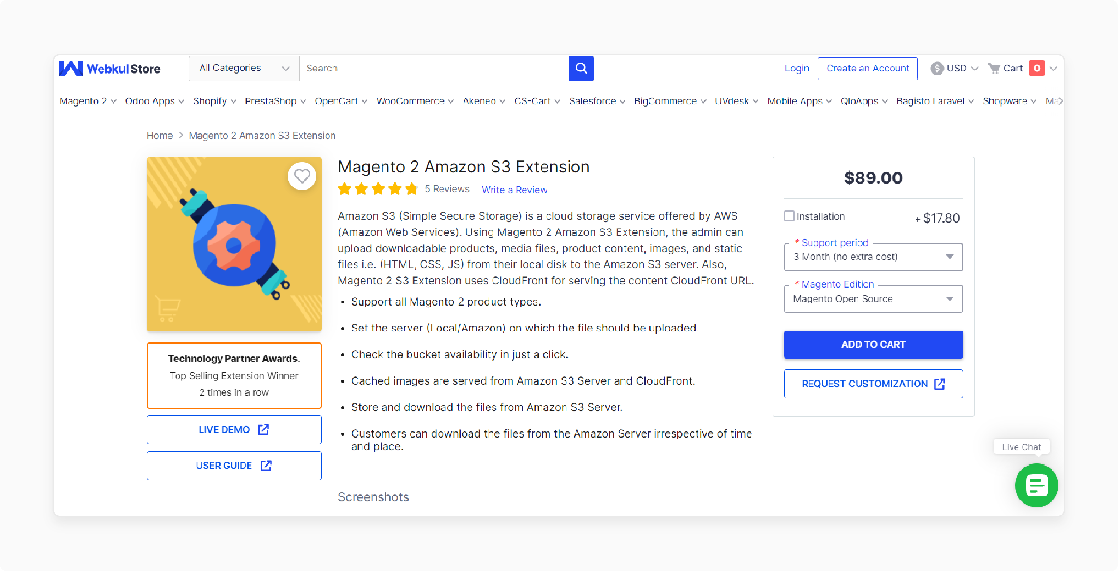 Webkul Magento 2 Amazon S3