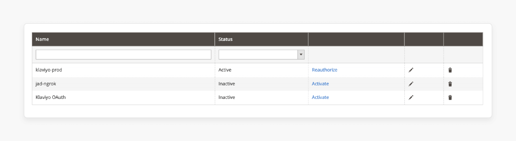 activating klaviyo integration name in magento