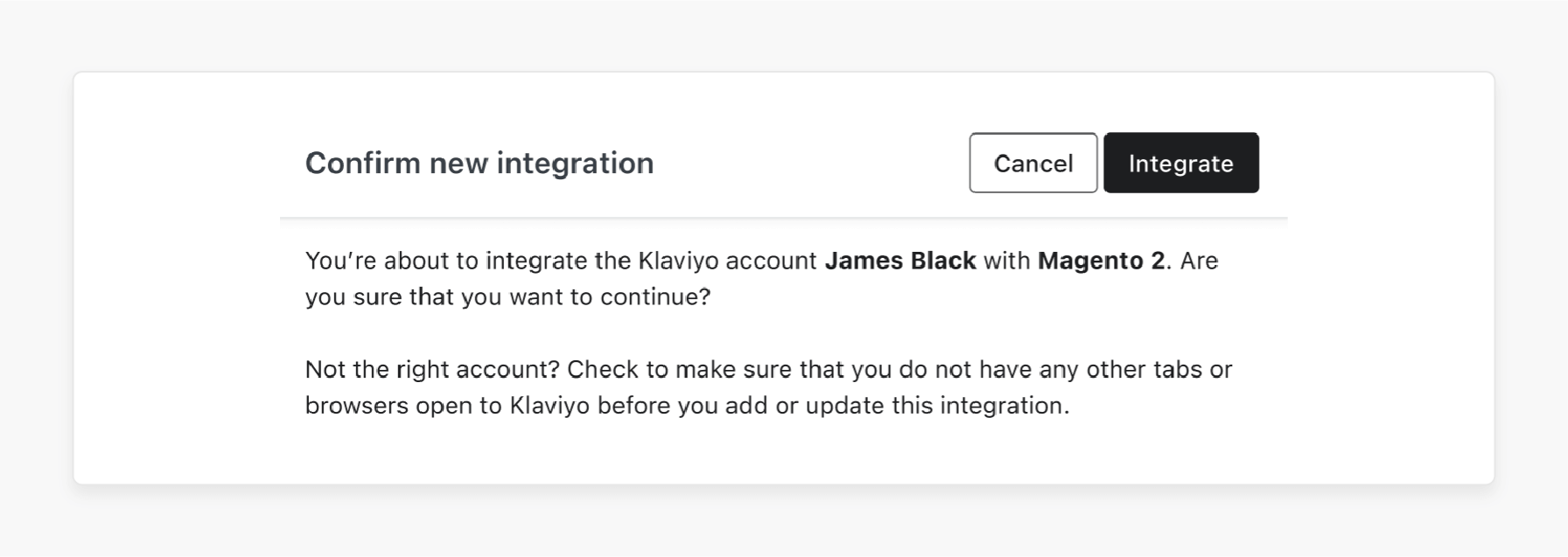 signing into Klaviyo to finalize magento 2 integration