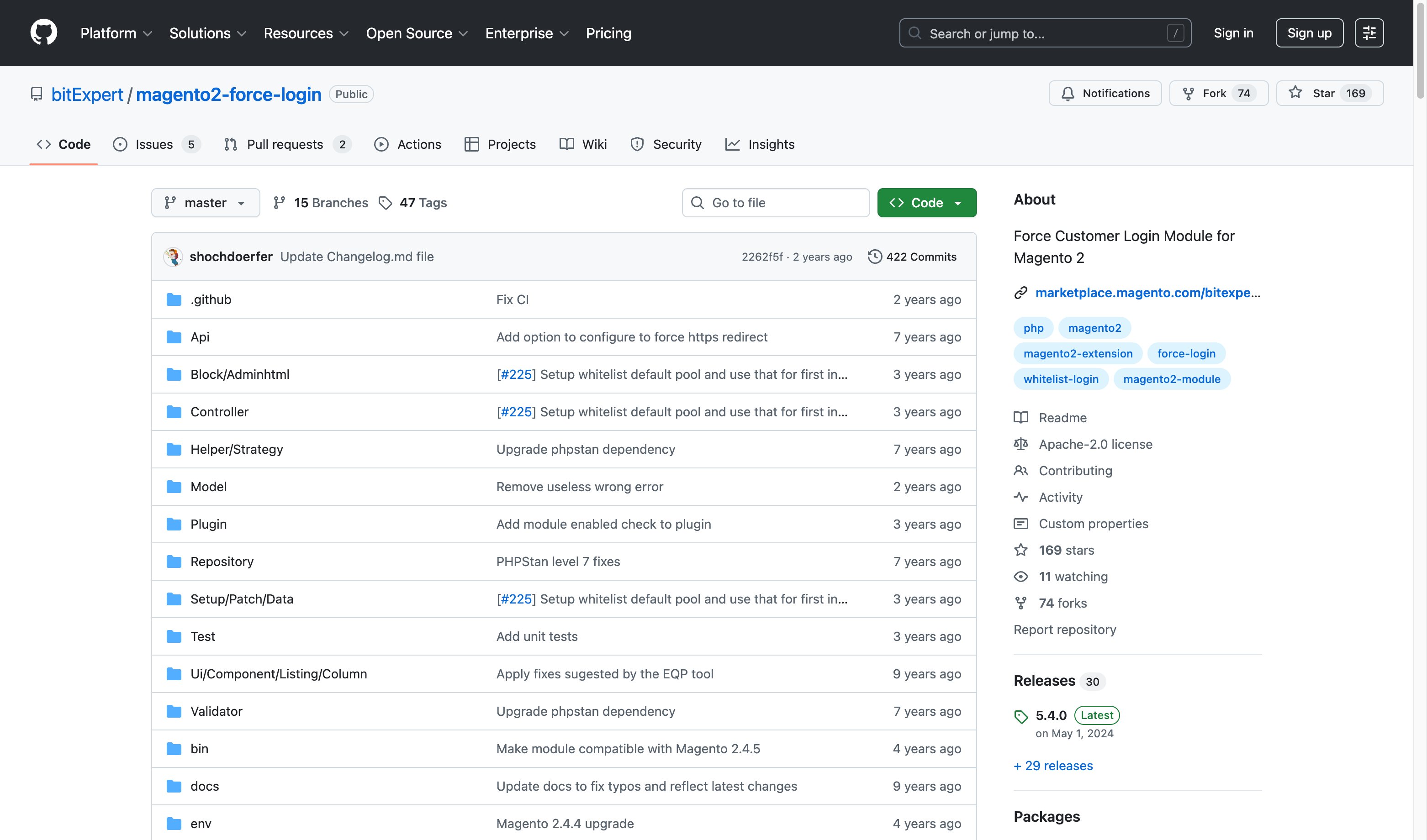 bitExpert Force Login on GitHub