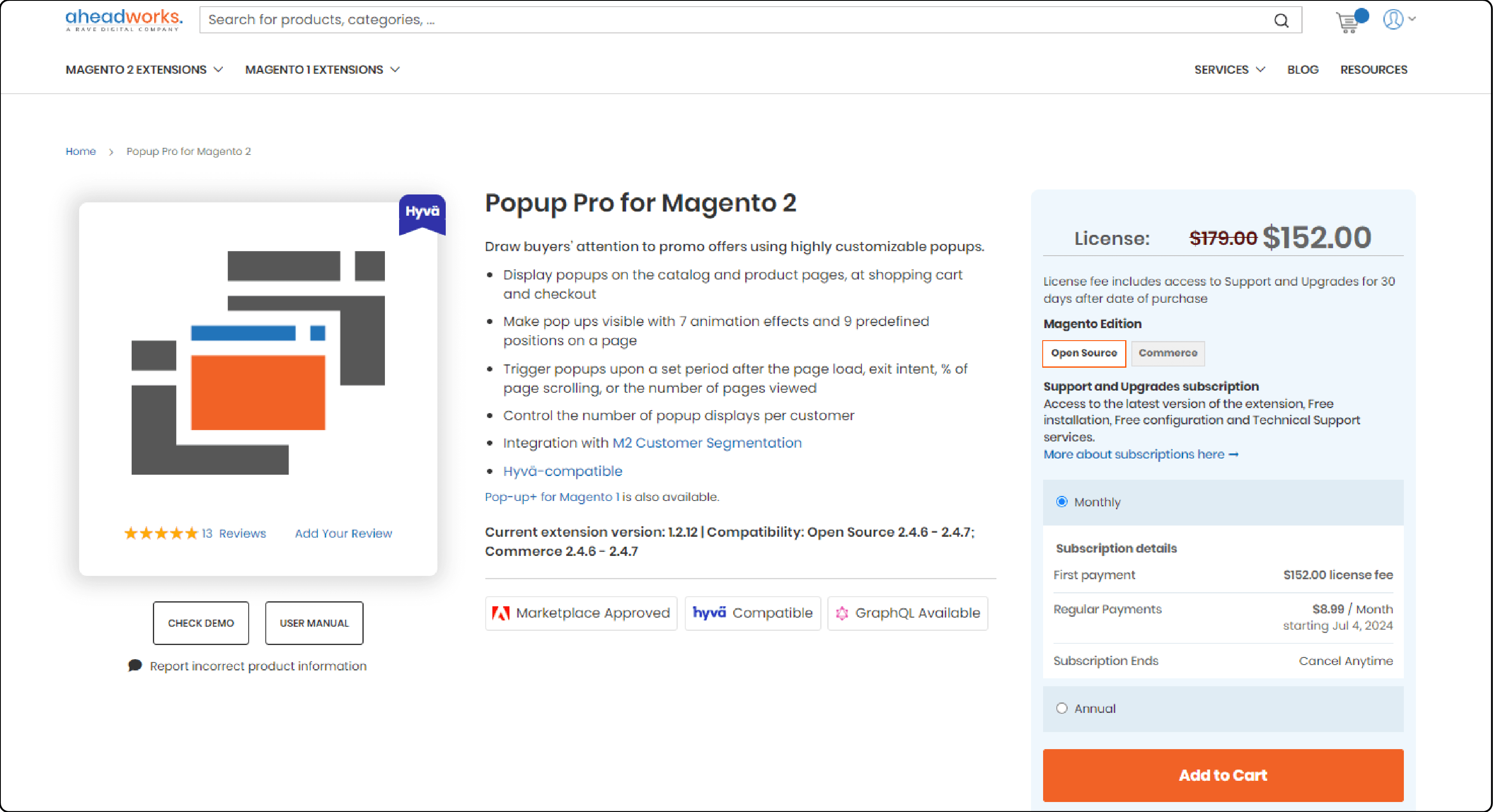 Aheadworks Subscription Pop-up Extension Aheadworks Subscription Pop-up Extension