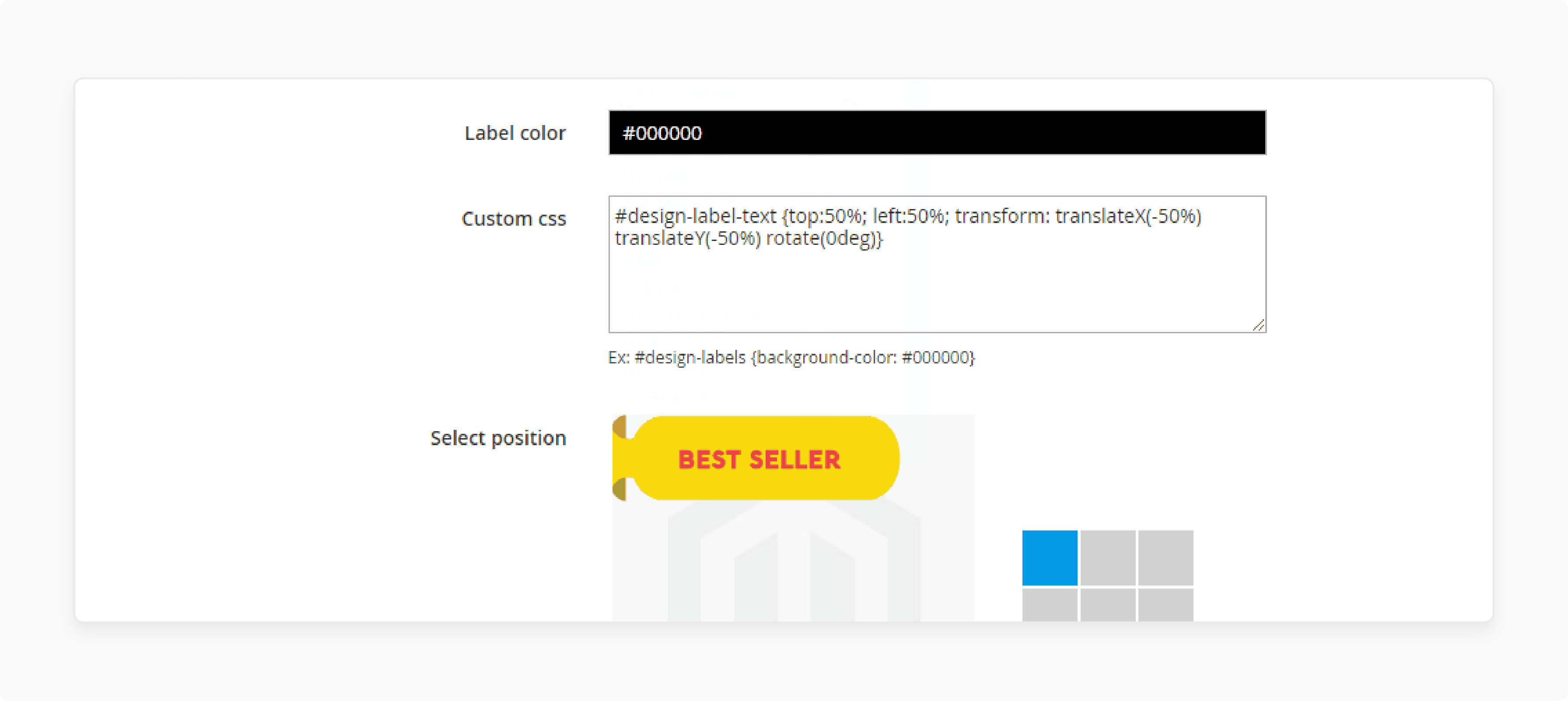 Magento 2 Product Labels Color