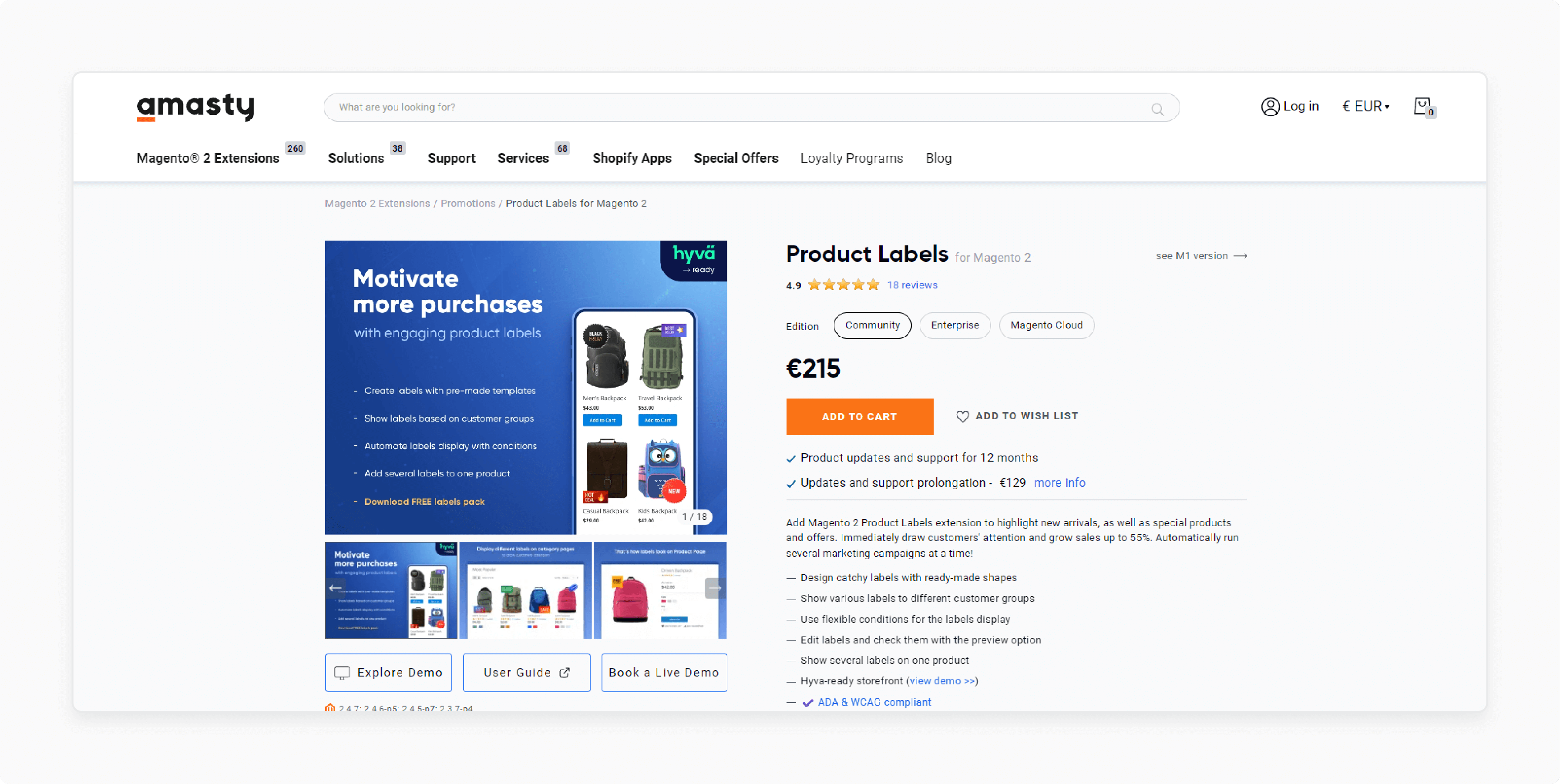 Amasty Magento 2 Product Labels