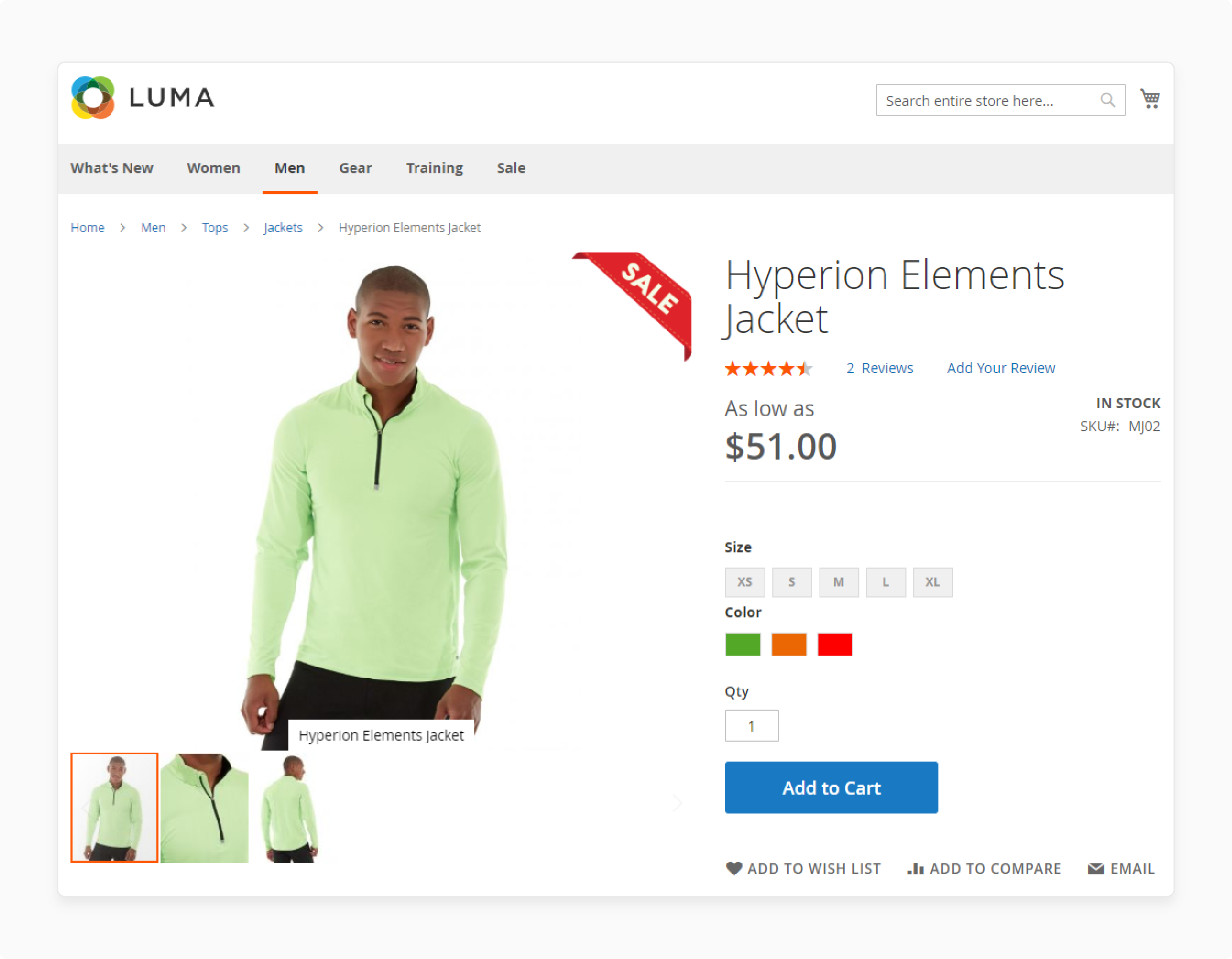 Front End View of Magento 2 Product Labels