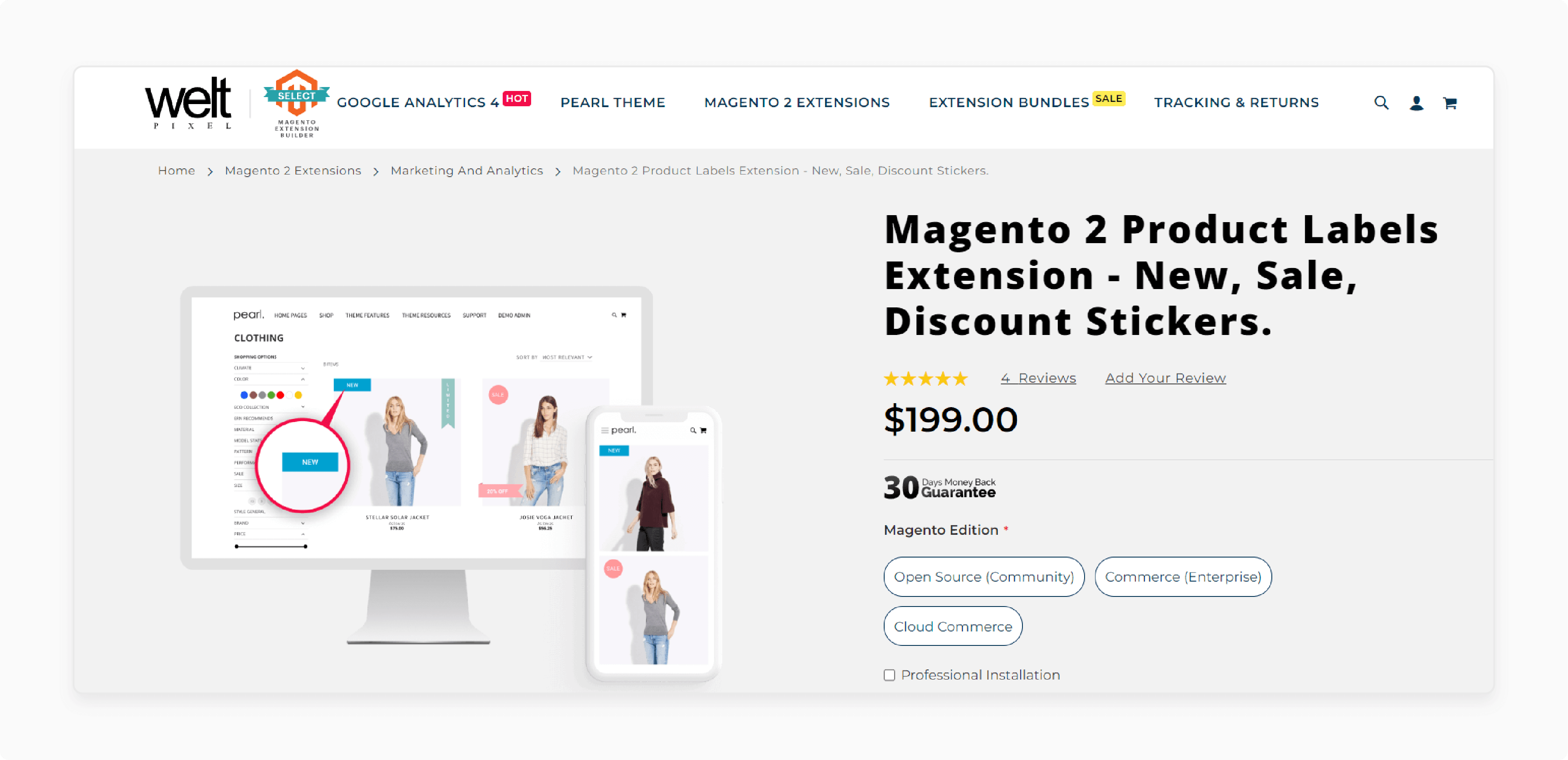 Weltpixel Magento 2 Product Labels