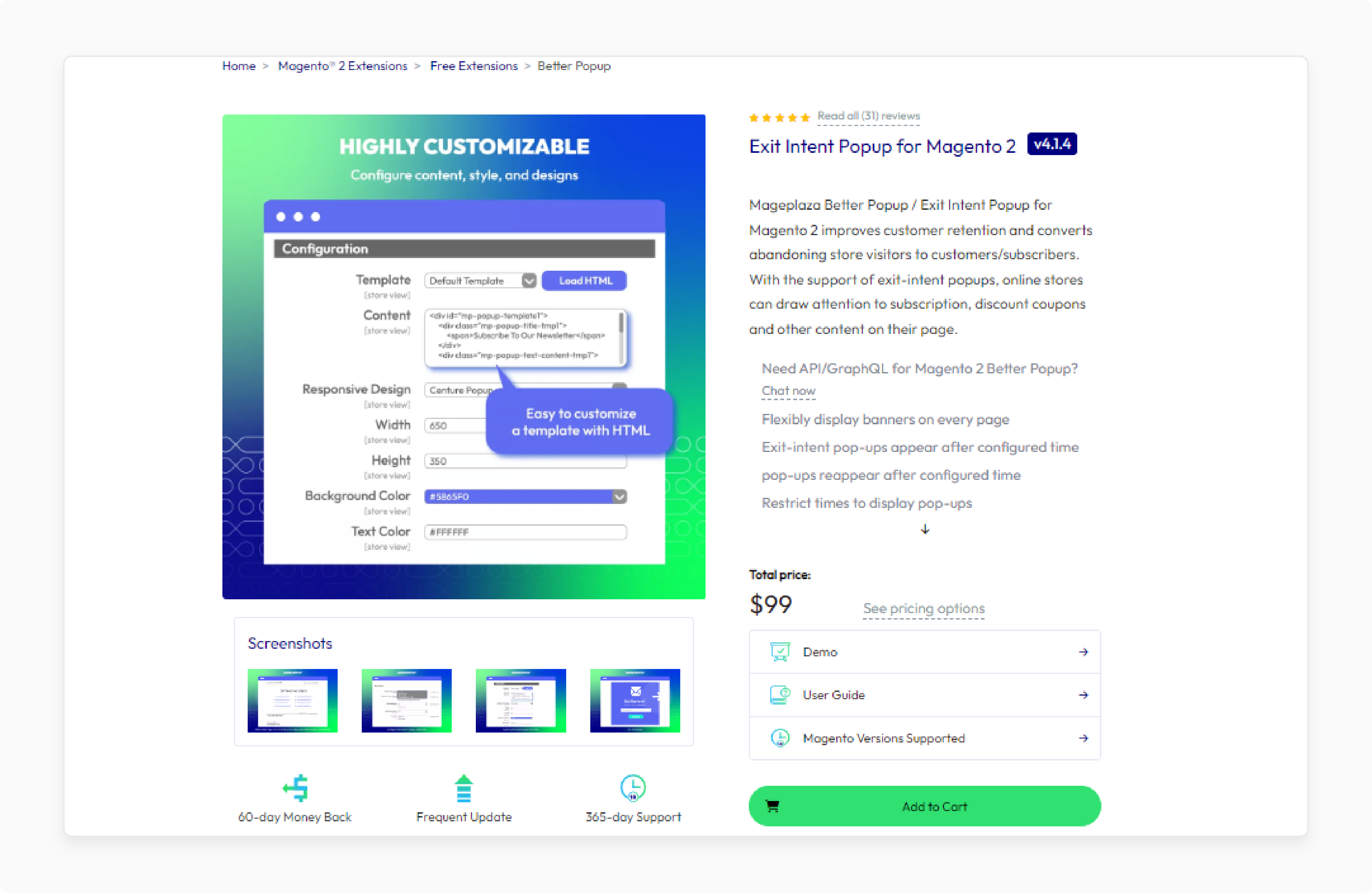 Mageplaza Magento 2 Popup Exit Intent
