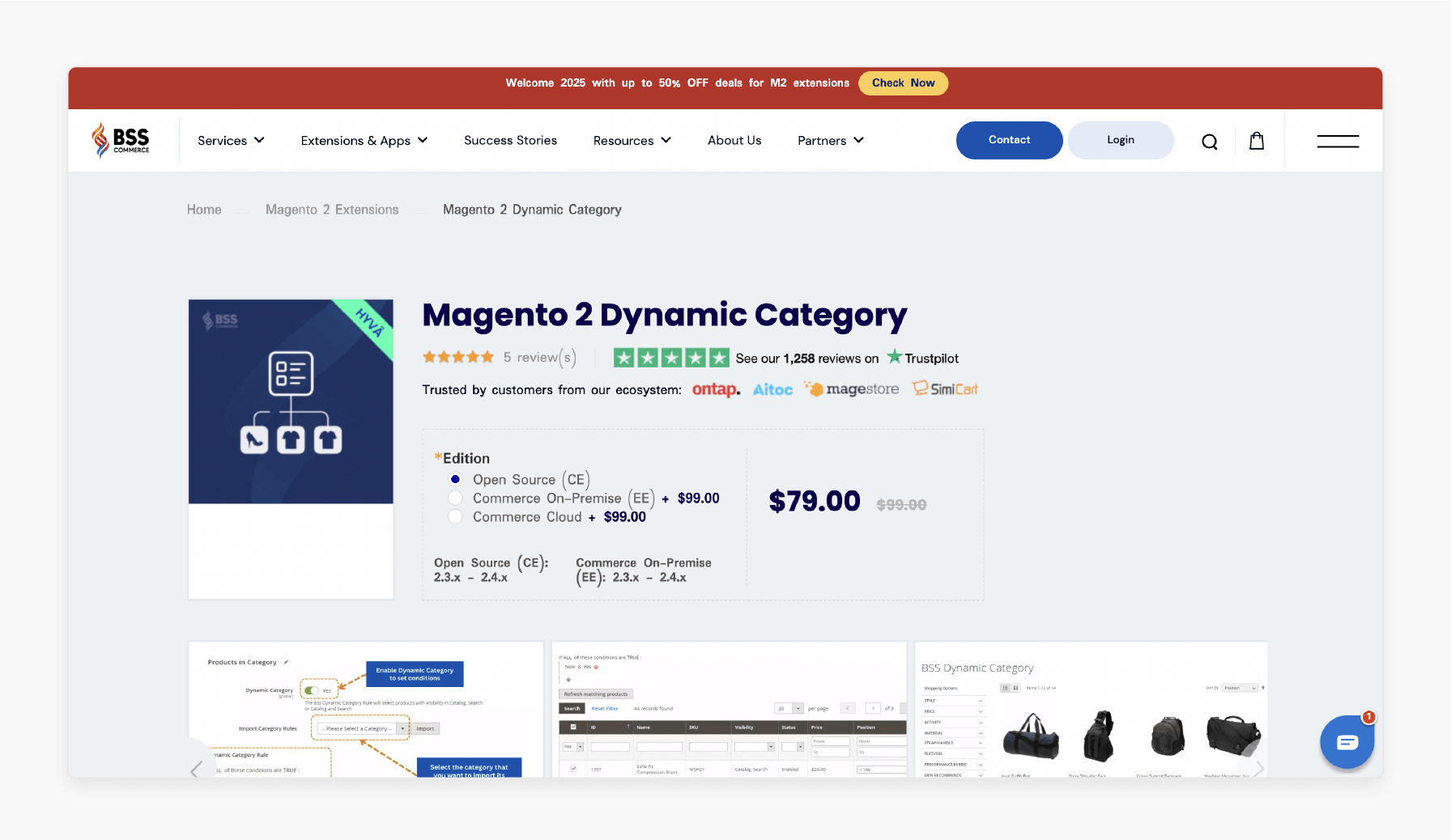 BSS Commerce add-on for Magento Dynamic categories from BSS Commerce