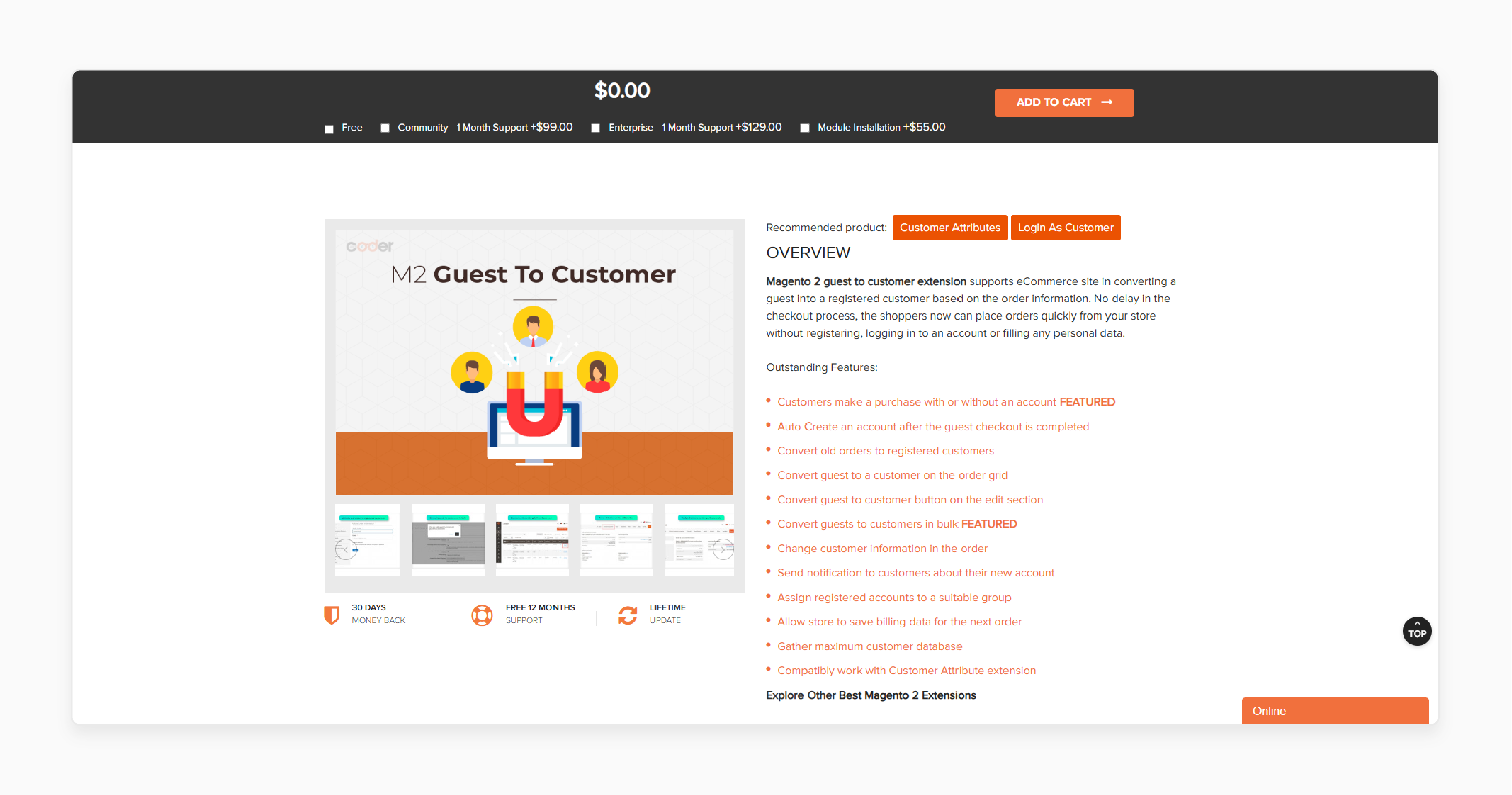 Landofcoder Magento 2 Guest to Customer