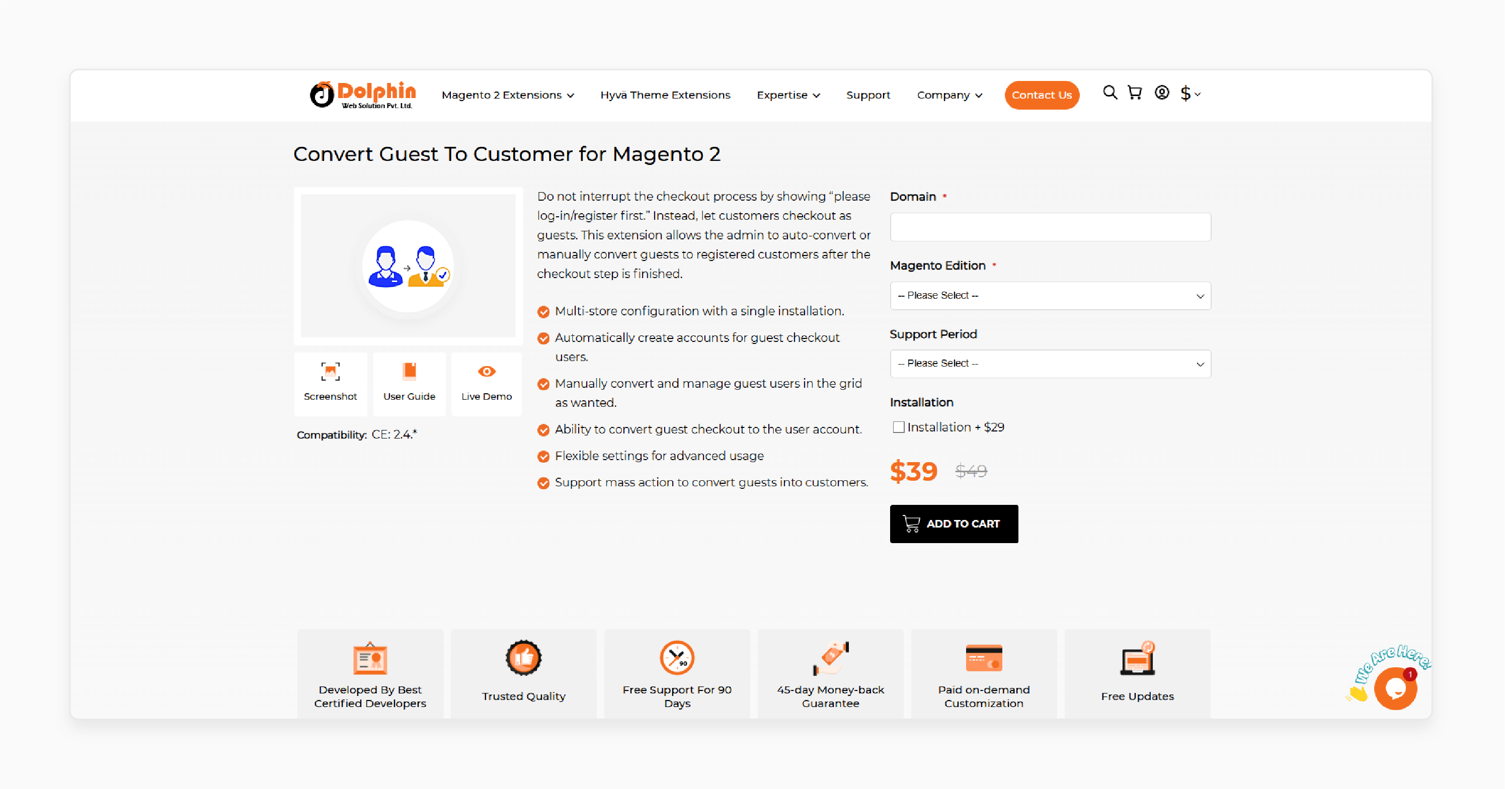 Dolphin Convert Guest To Customer for Magento 2